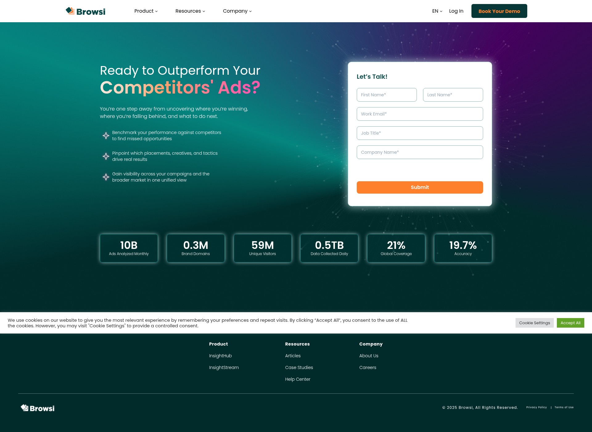 Screenshot of browsi.com