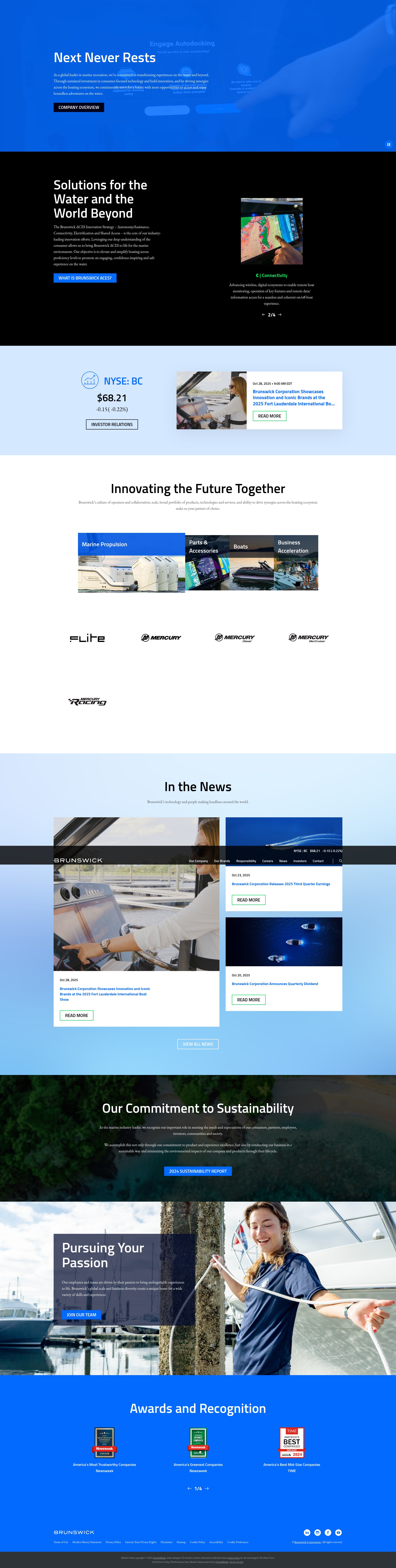 Screenshot of brunswick.com