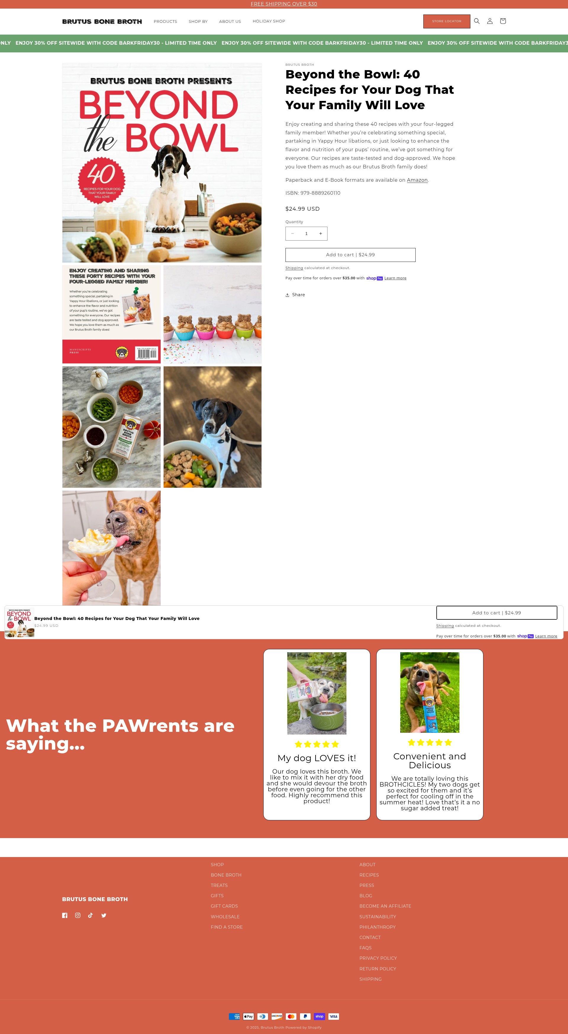 Screenshot of brutusbroth.com