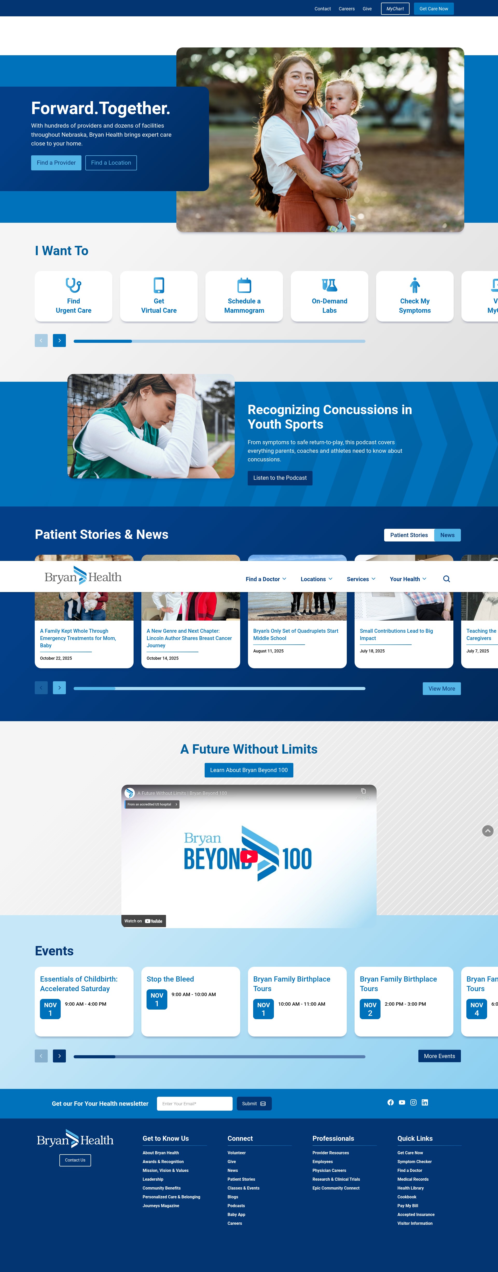Screenshot of bryanhealth.com
