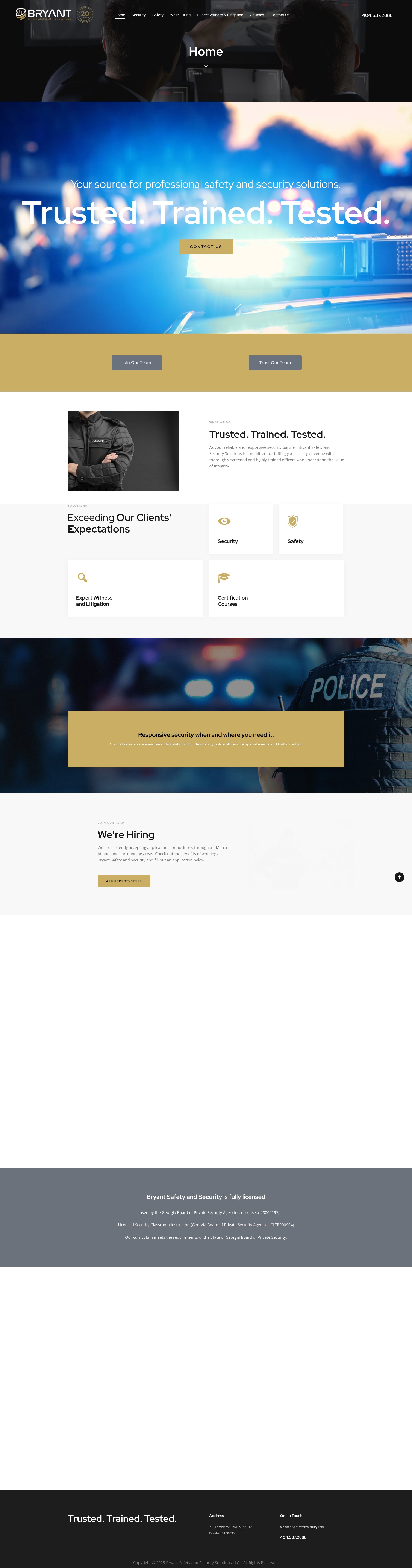 Screenshot of bryantsafetysecurity.com