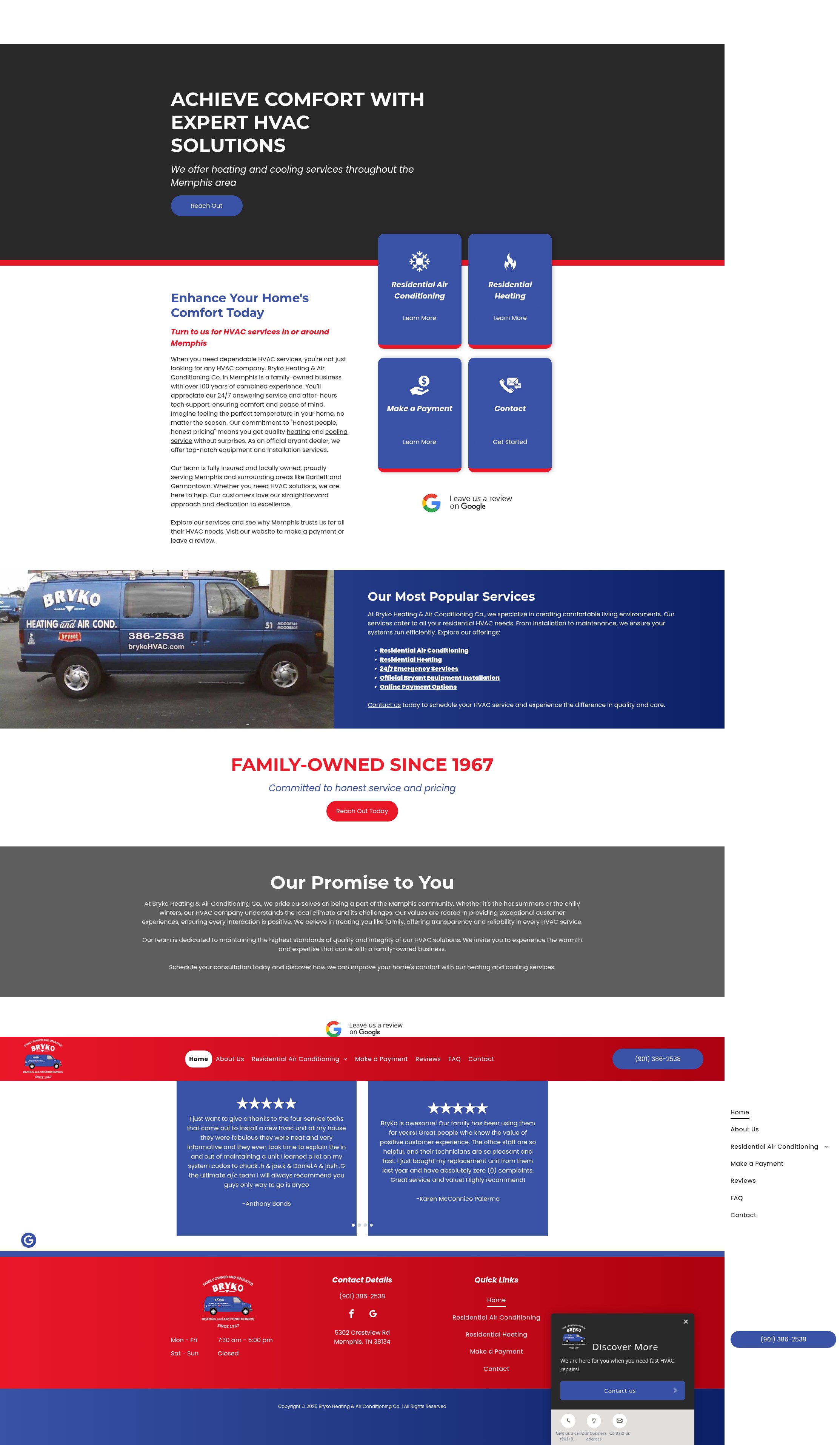 Screenshot of brykohvac.com
