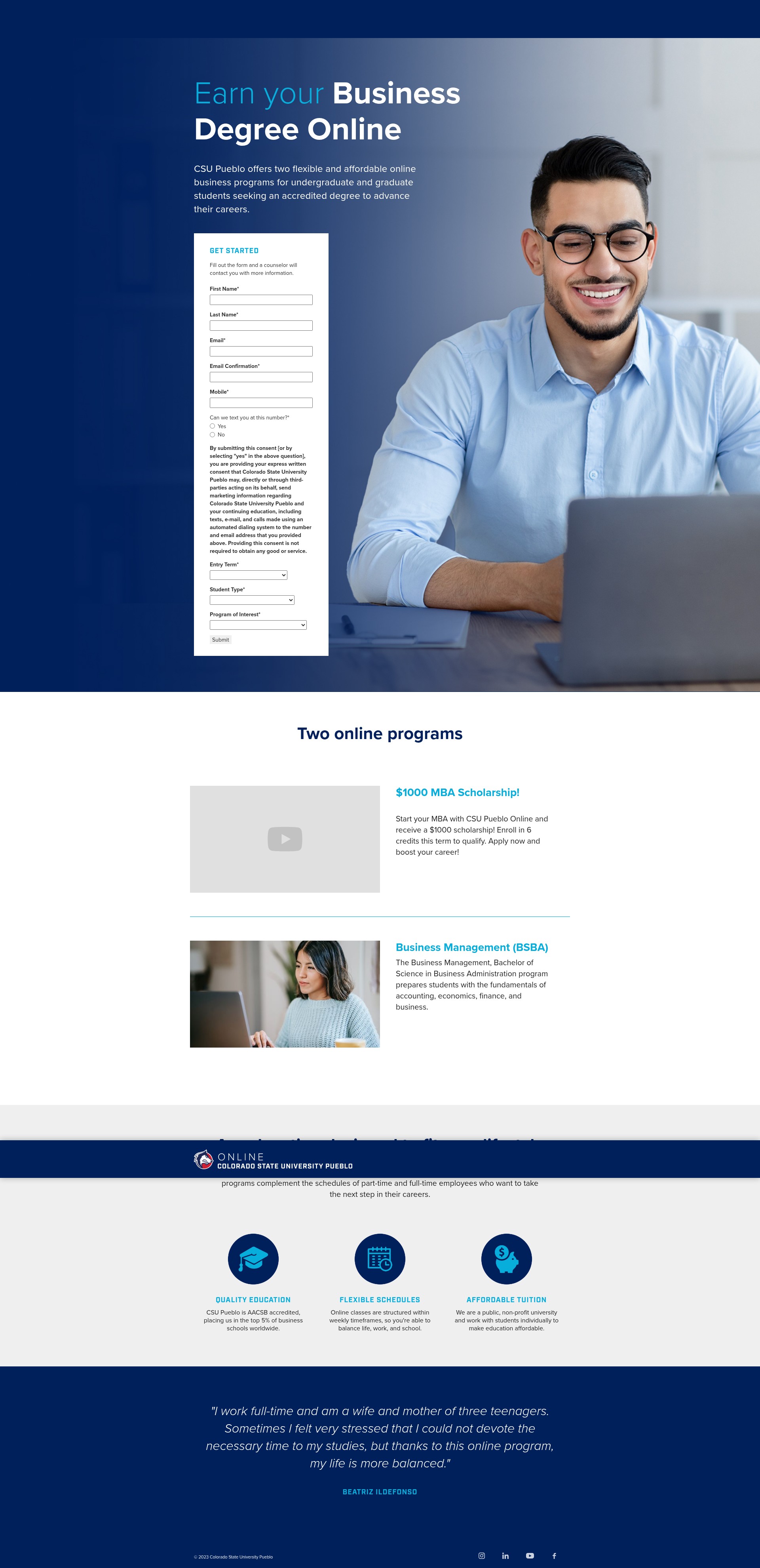 Screenshot of bsad.tl.csupueblo.edu
