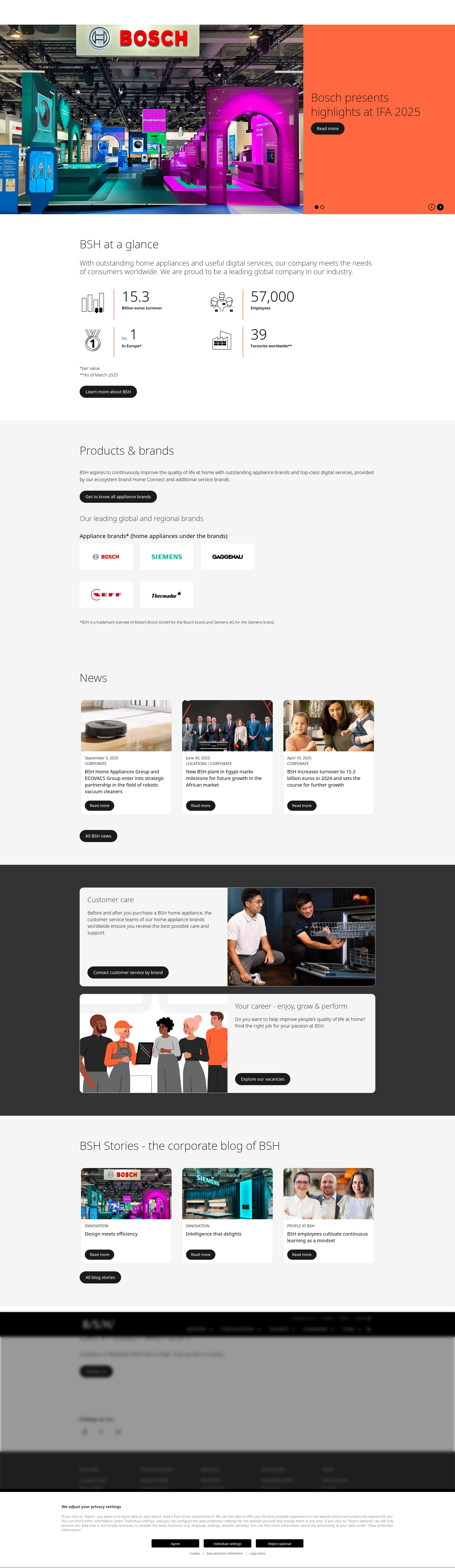 Screenshot of bsh-group.com