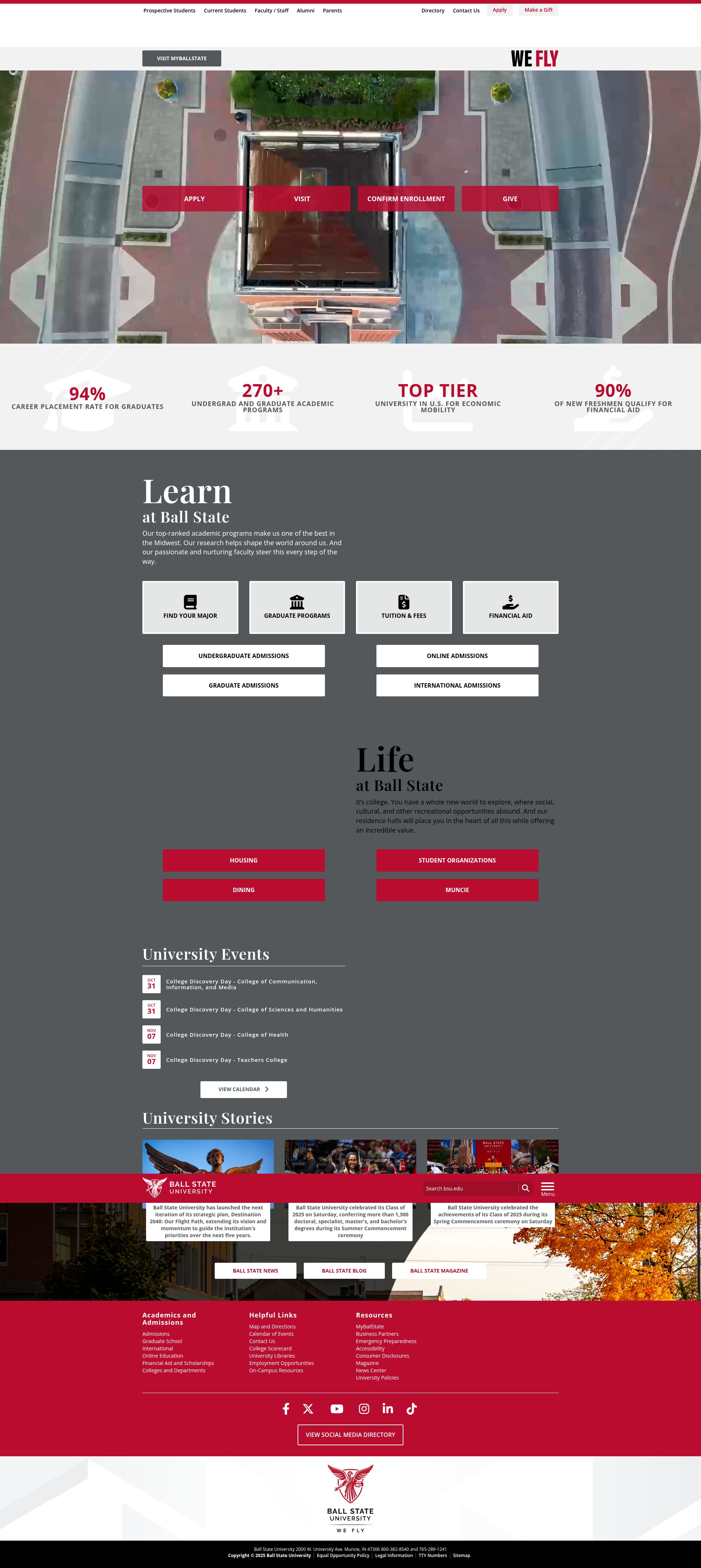 Screenshot of bsu.edu