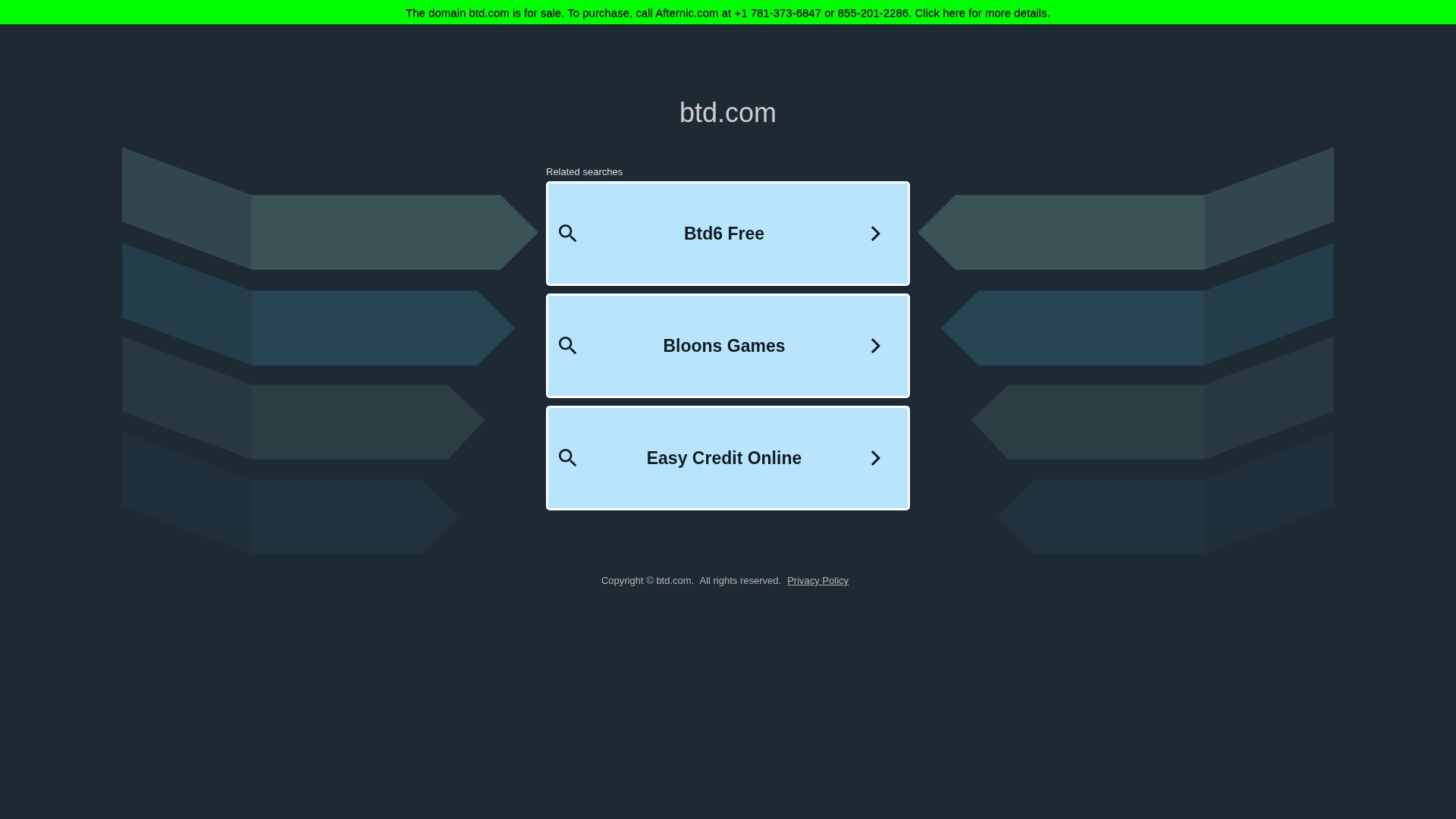Screenshot of btd.com