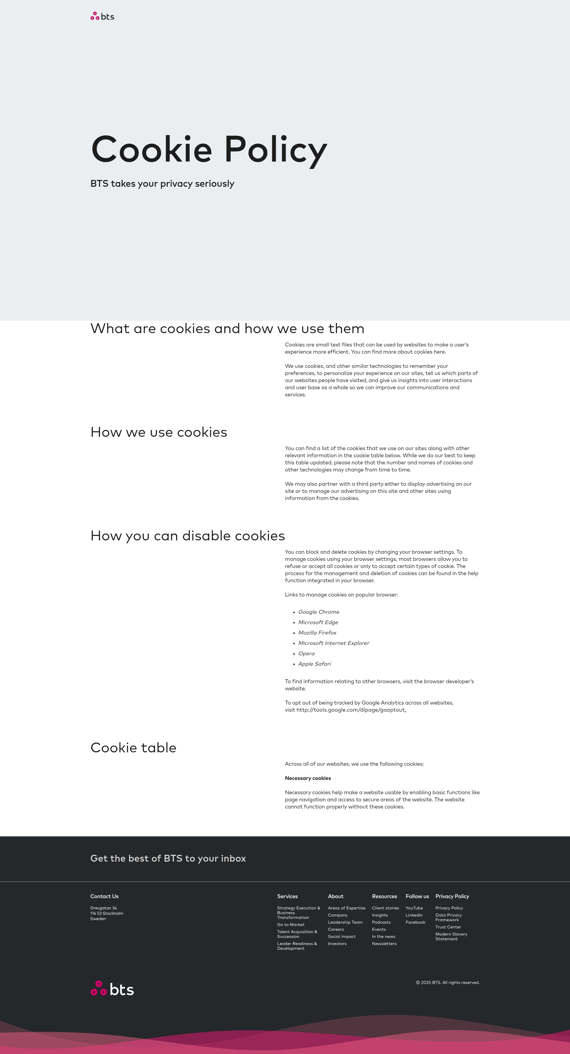 Screenshot of bts.com