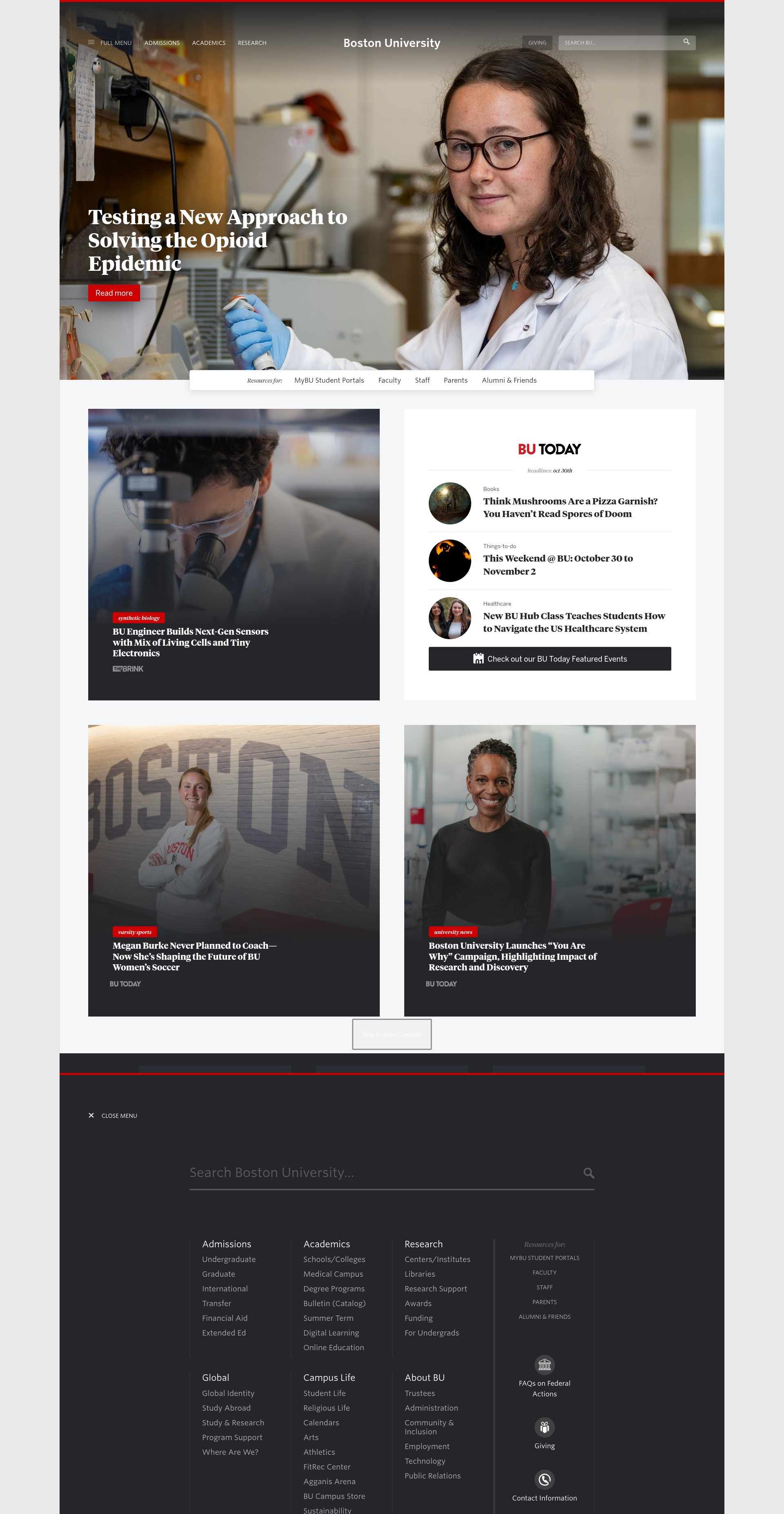 Screenshot of bu.edu