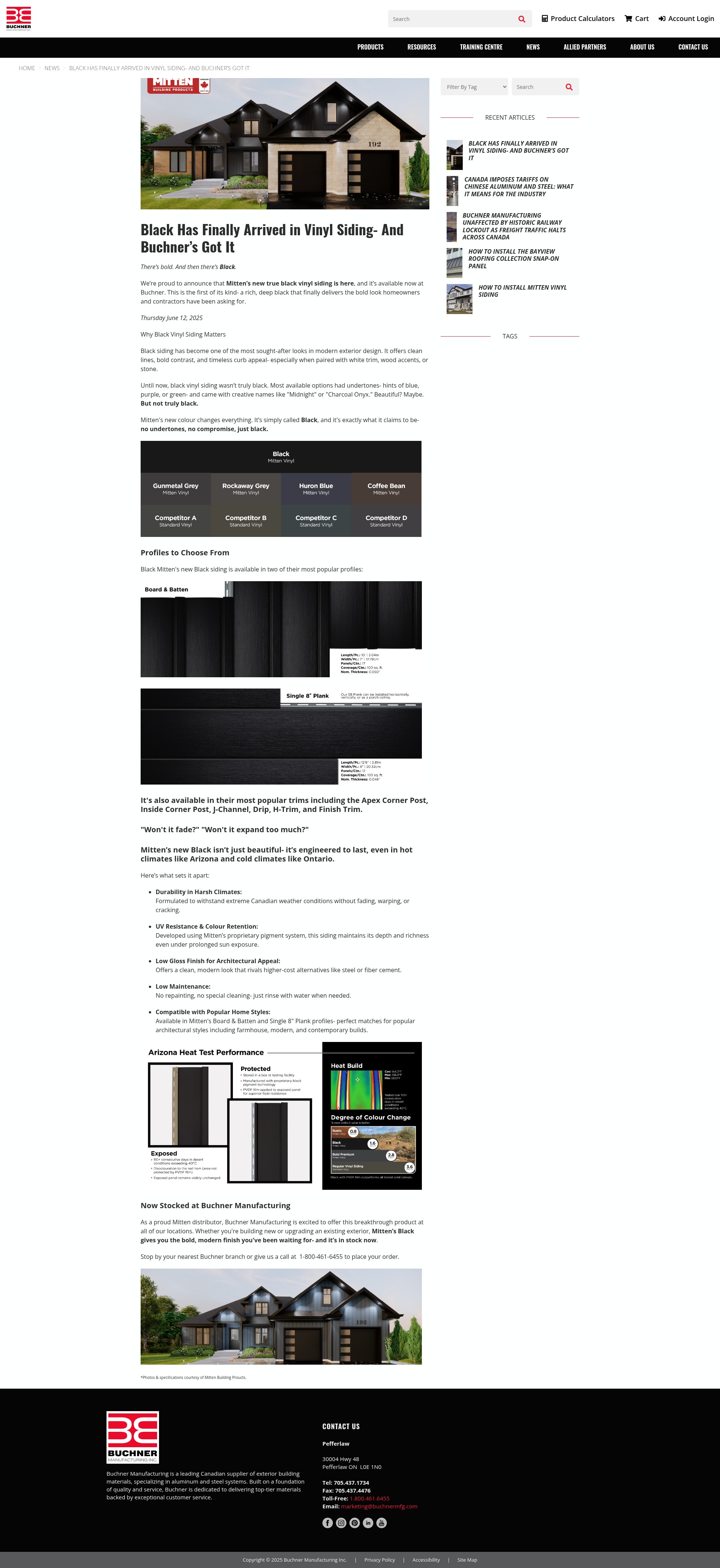 Screenshot of buchnermfg.com