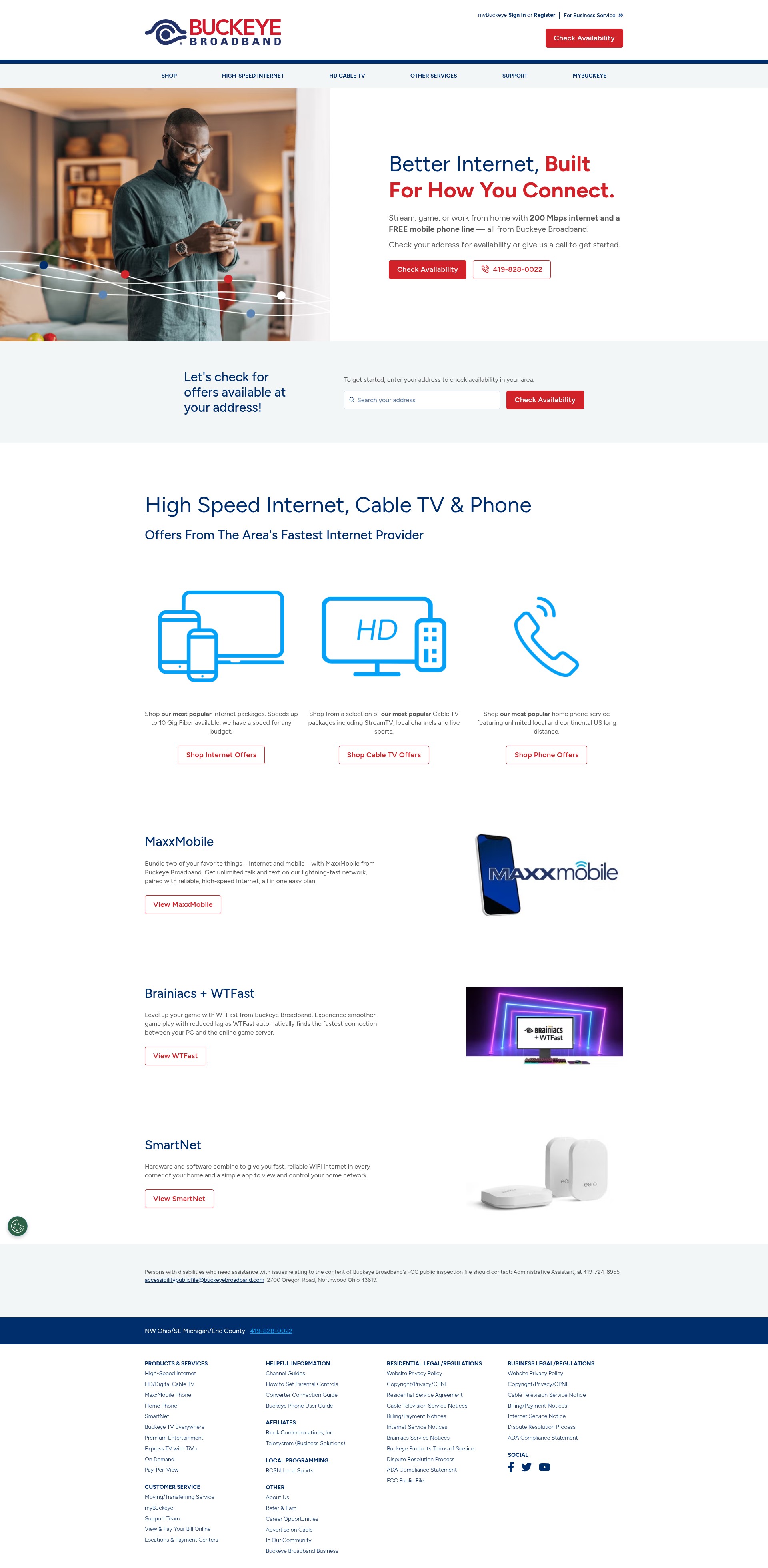 Screenshot of buckeyebroadband.com