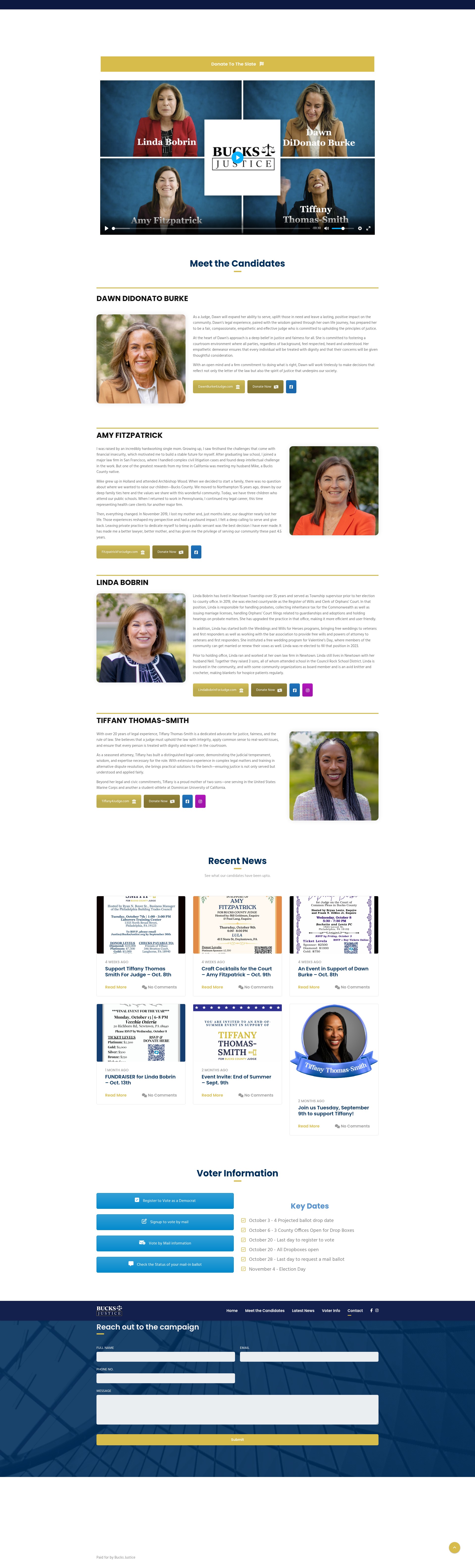 Screenshot of bucksjustice.org