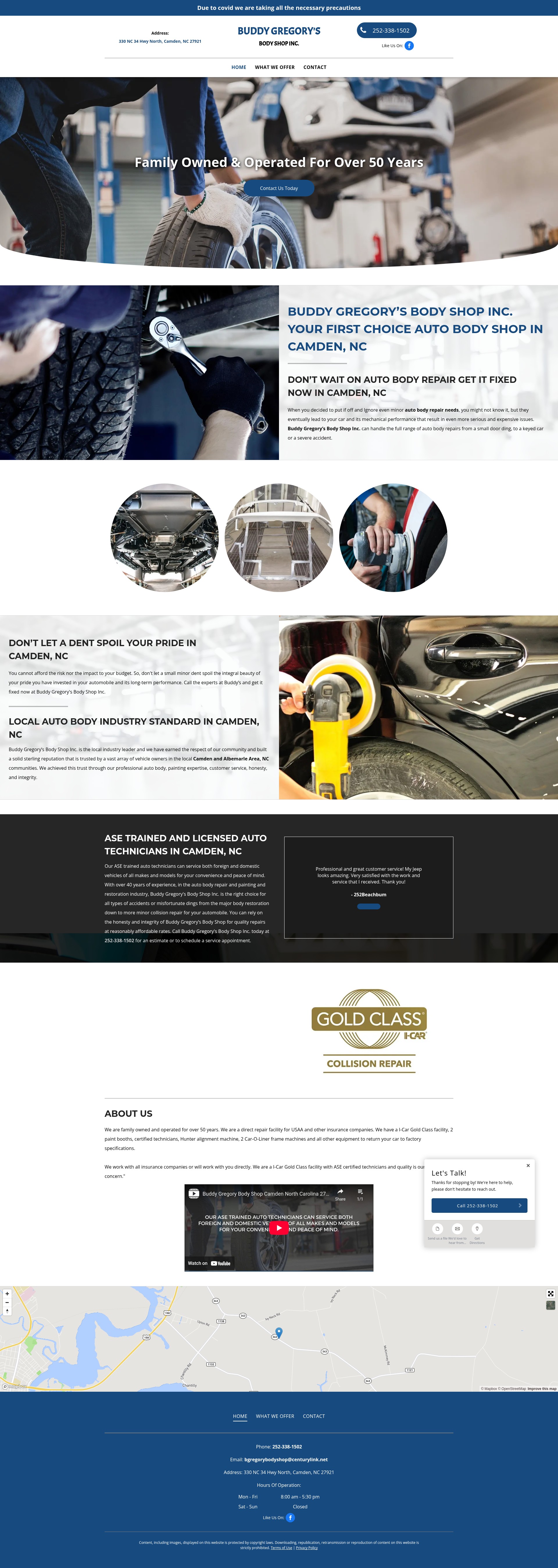 Screenshot of buddygregorybodyshop.com
