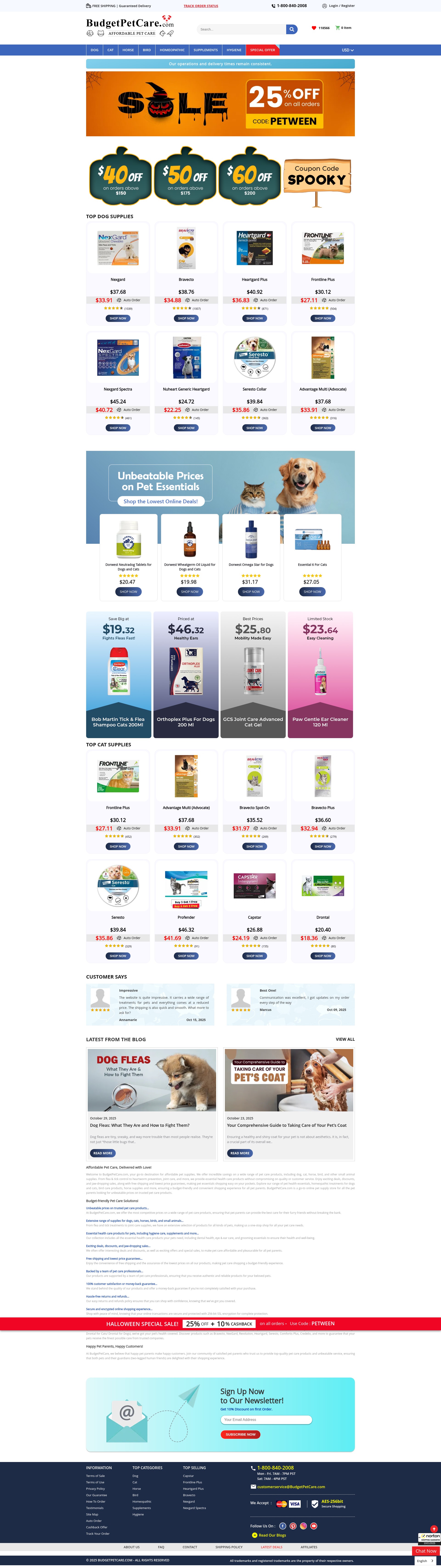 Screenshot of budgetpetcare.com