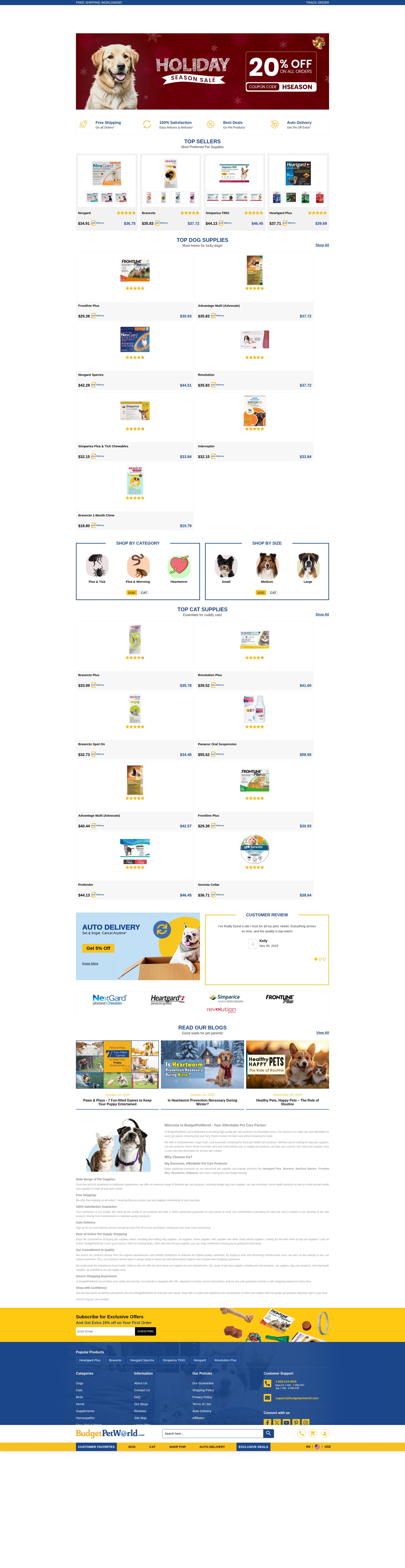 Screenshot of budgetpetworld.com