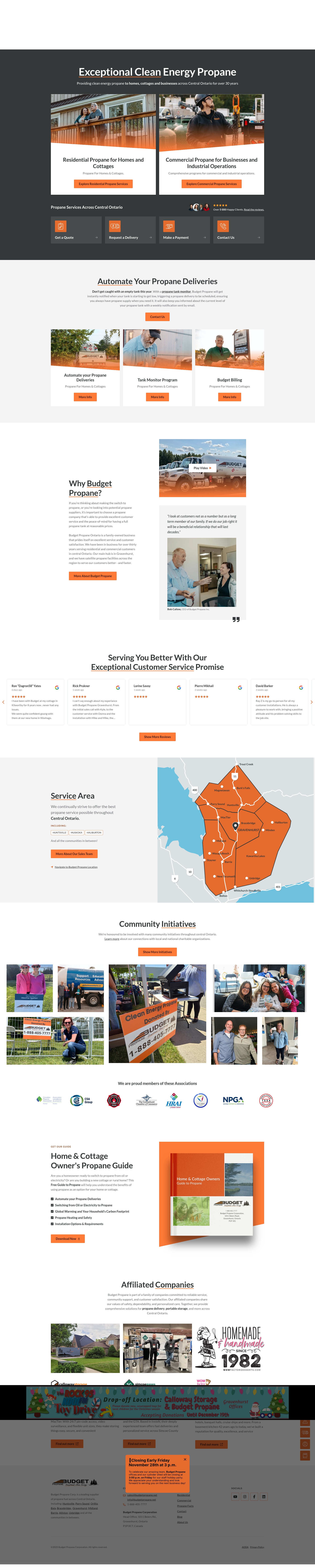 Screenshot of budgetpropaneontario.com