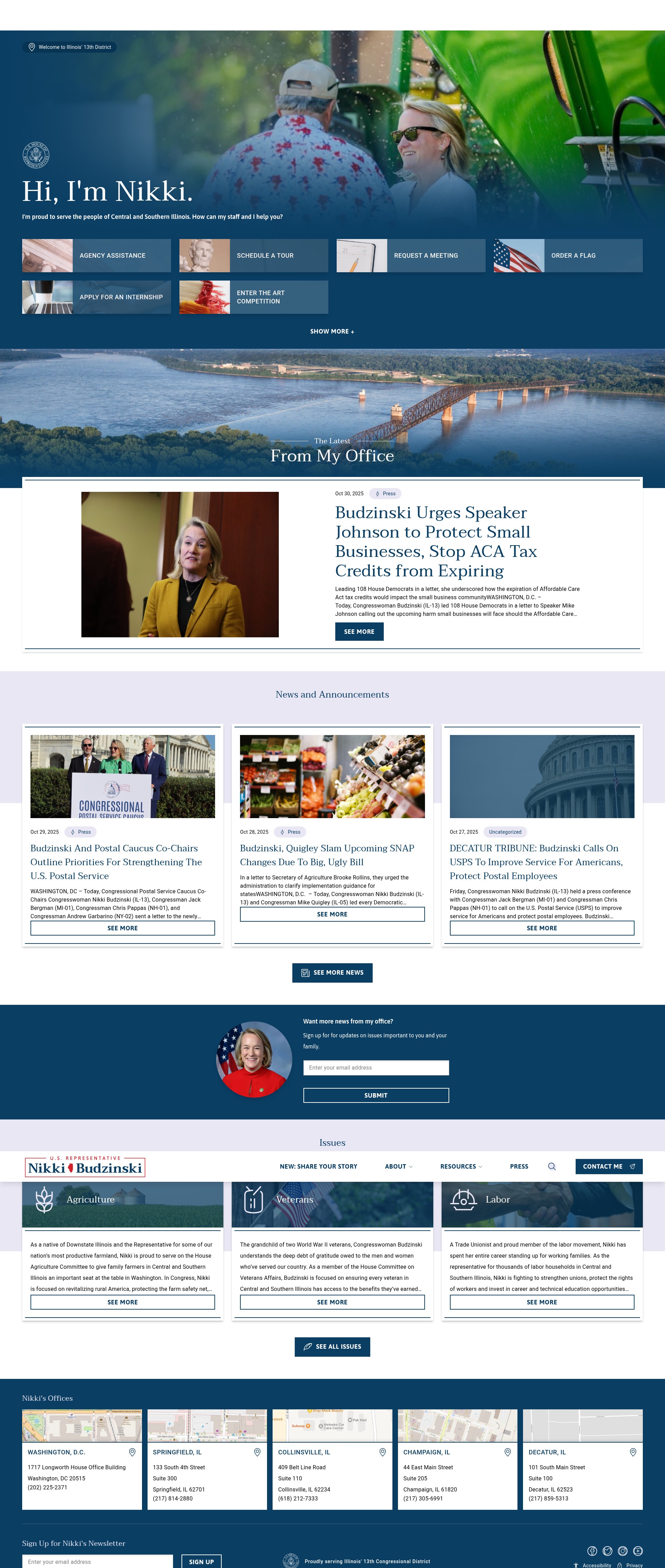 Screenshot of budzinski.house.gov