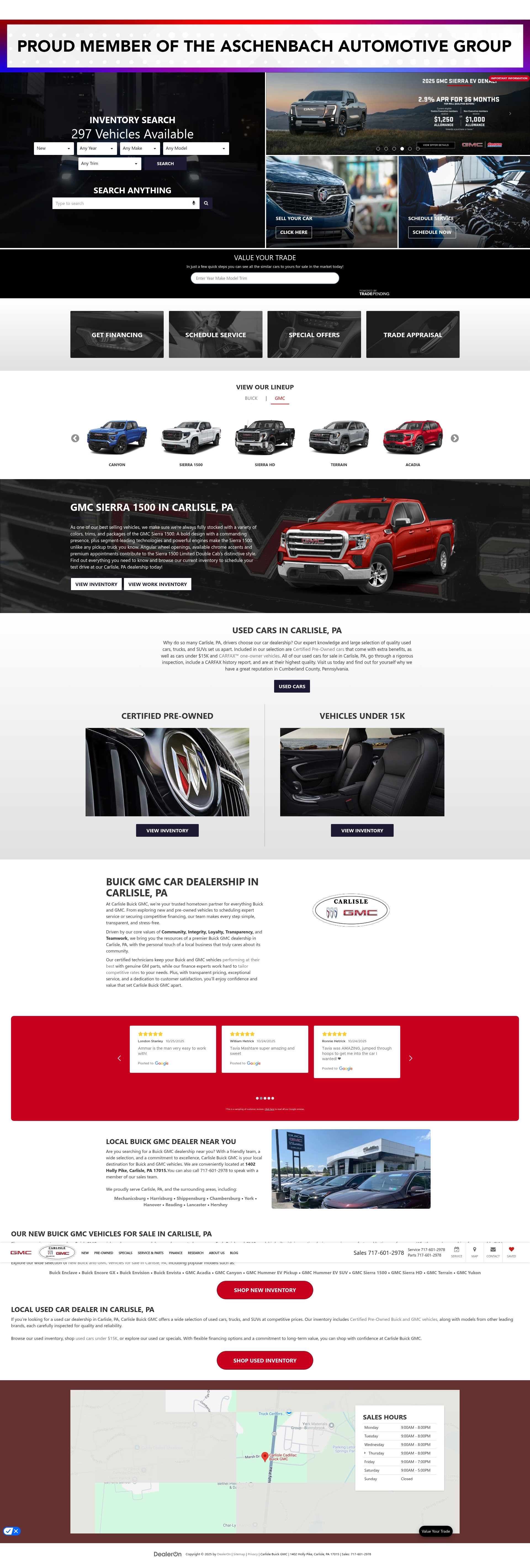 Screenshot of buickgmccarlisle.com