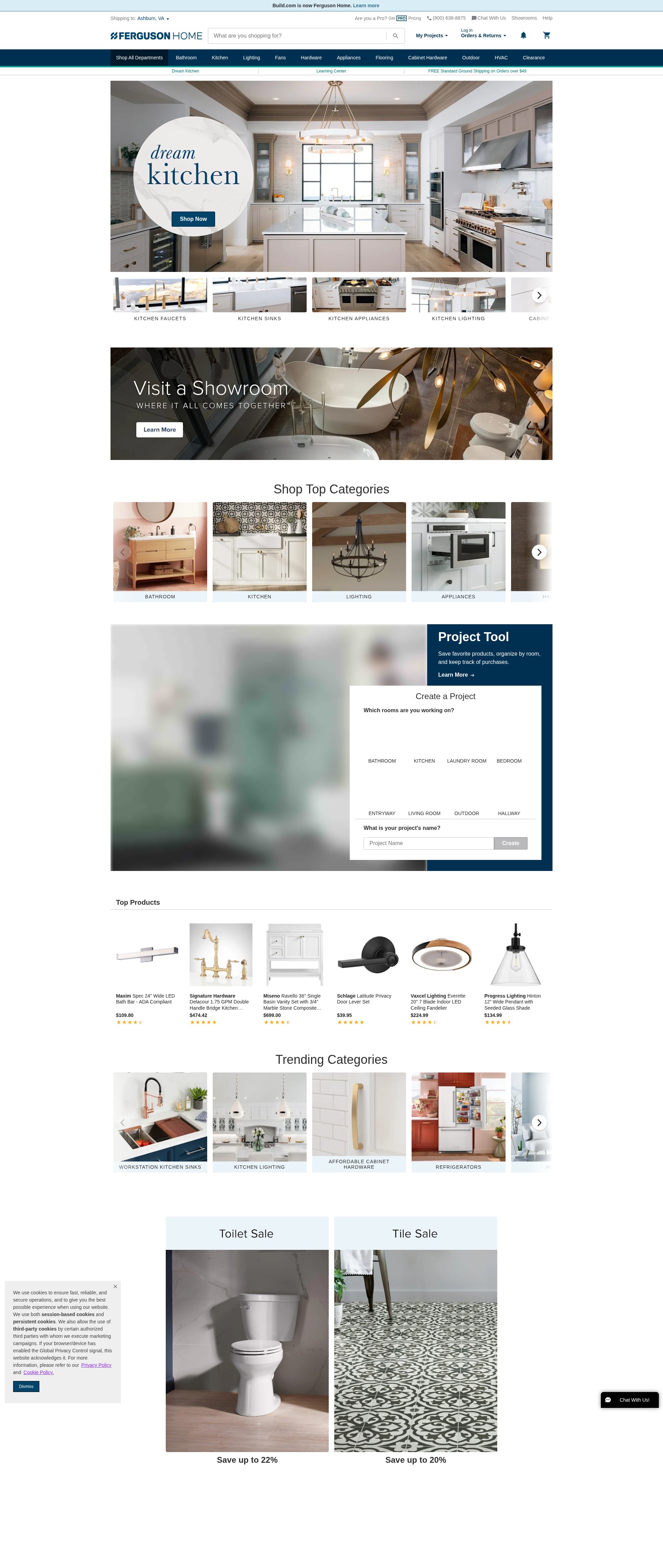 Screenshot of build.com