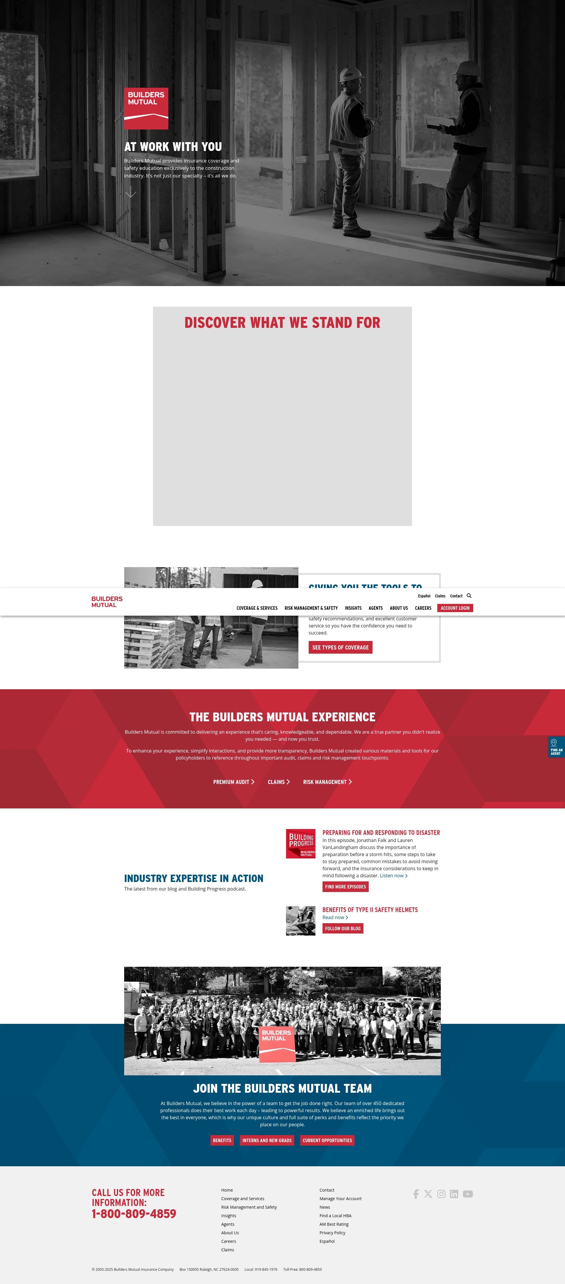 Screenshot of buildersmutual.com