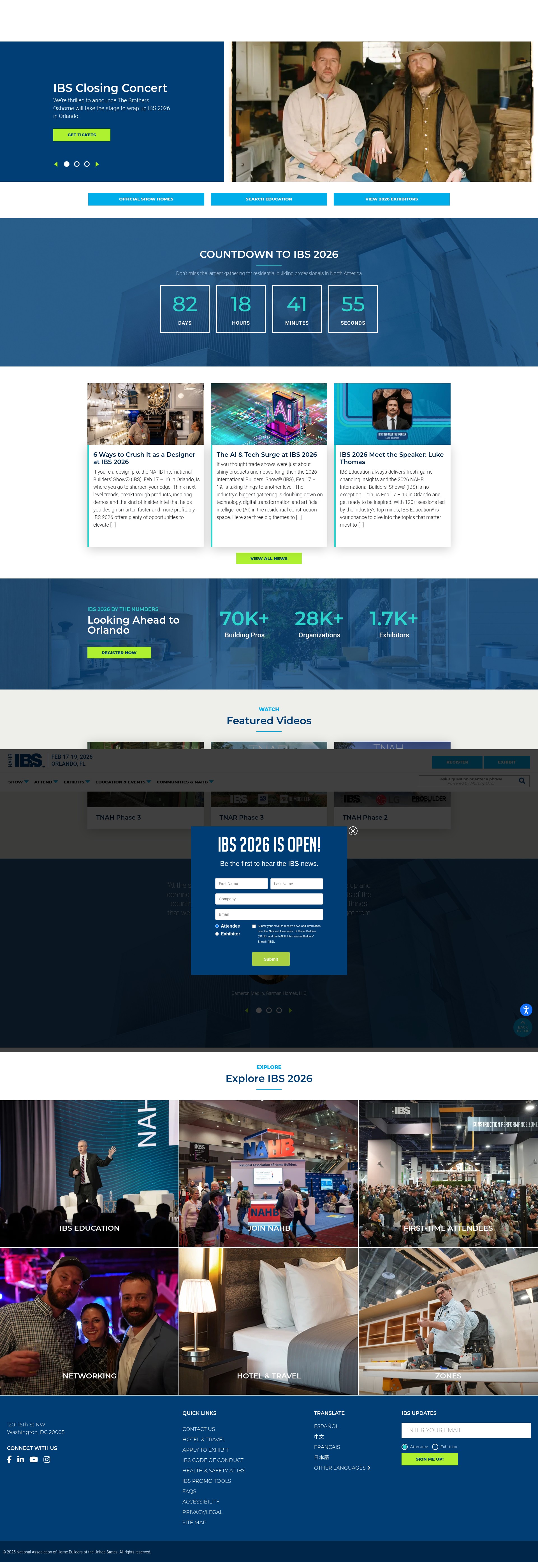 Screenshot of buildersshow.com