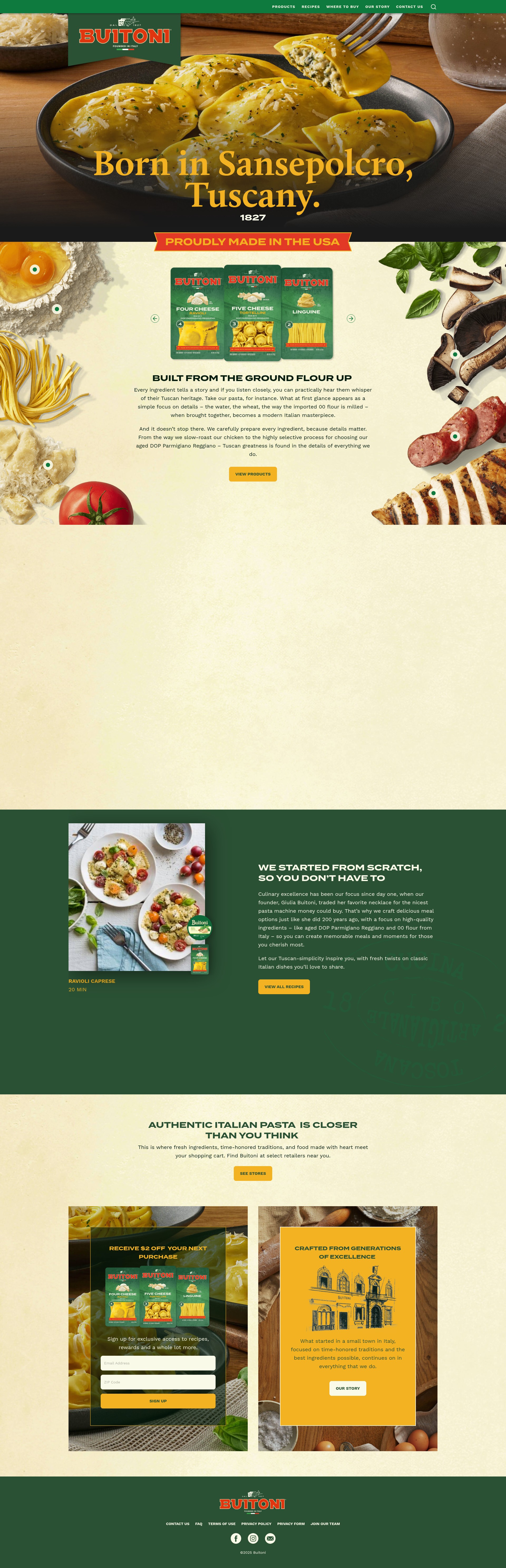 Screenshot of buitoni.com