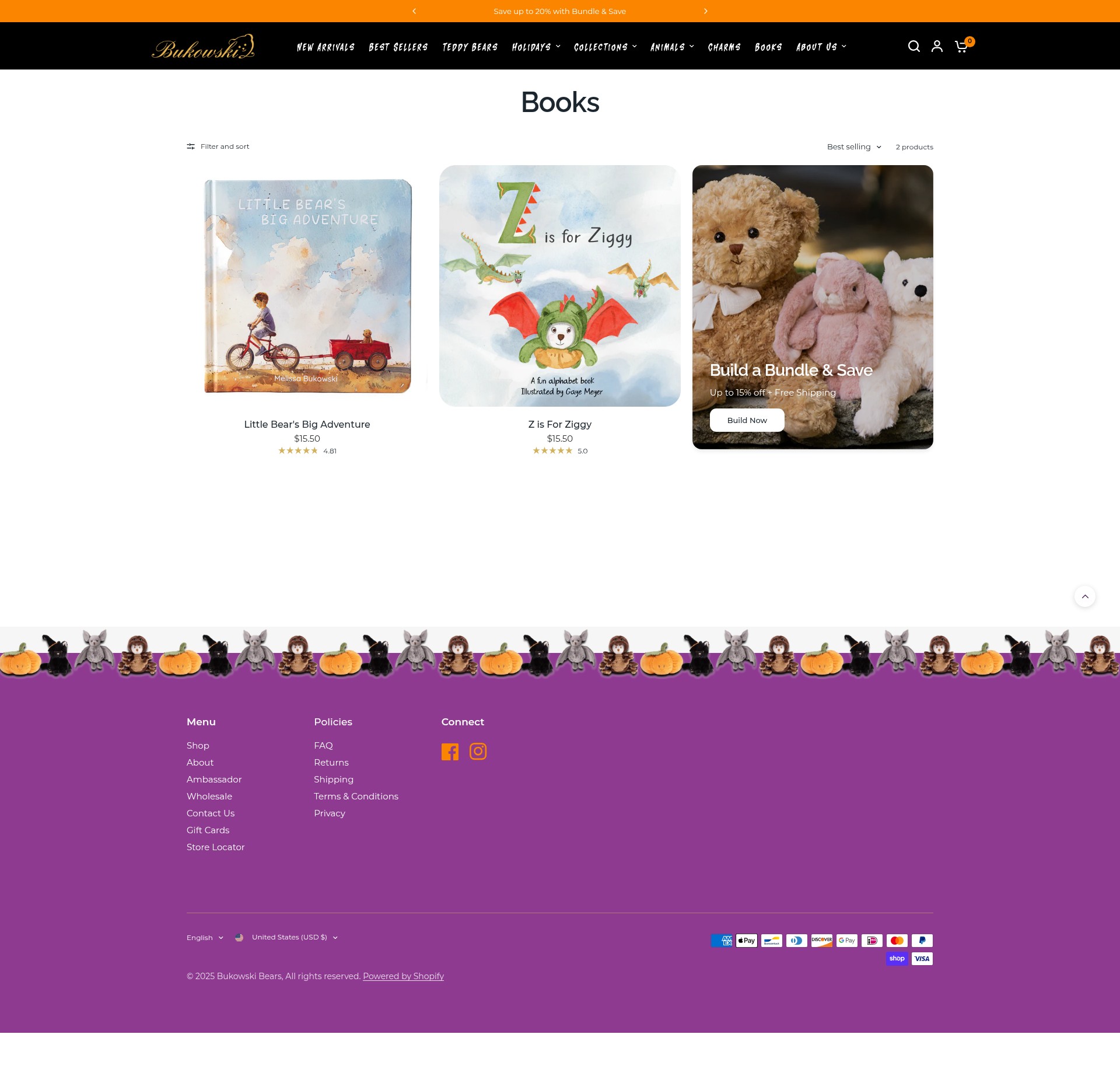 Screenshot of bukowskibears.com