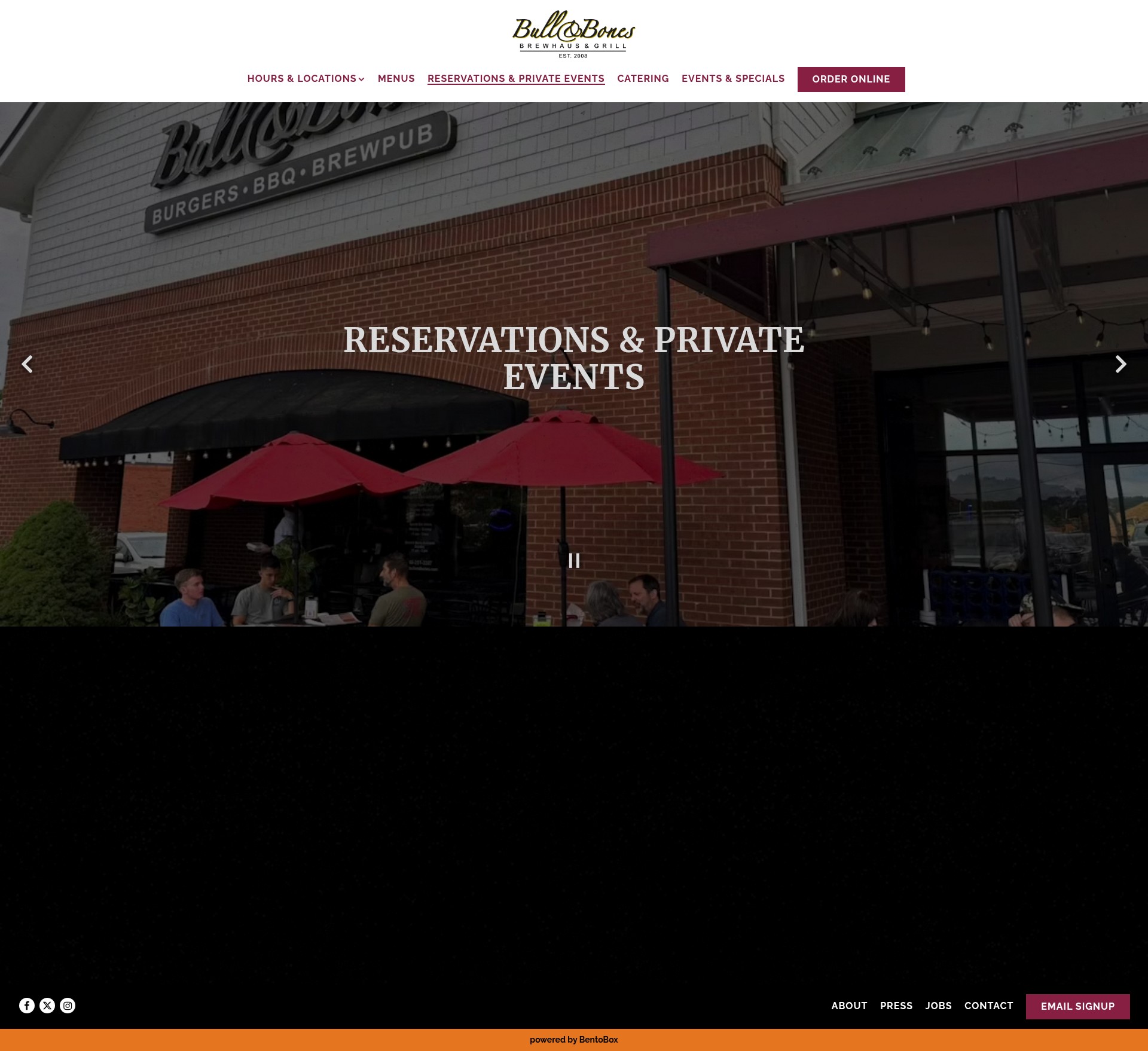 Screenshot of bullandbones.com