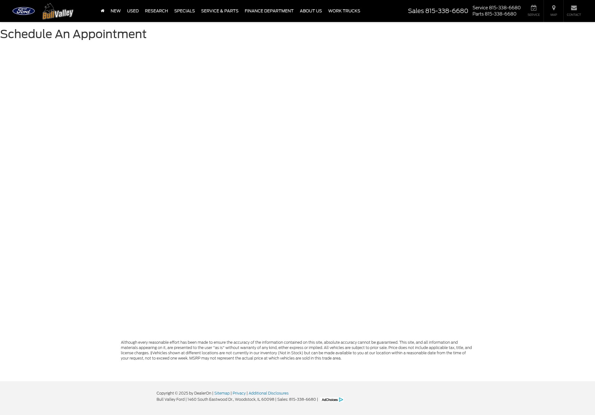 Screenshot of bullvalleyford.com
