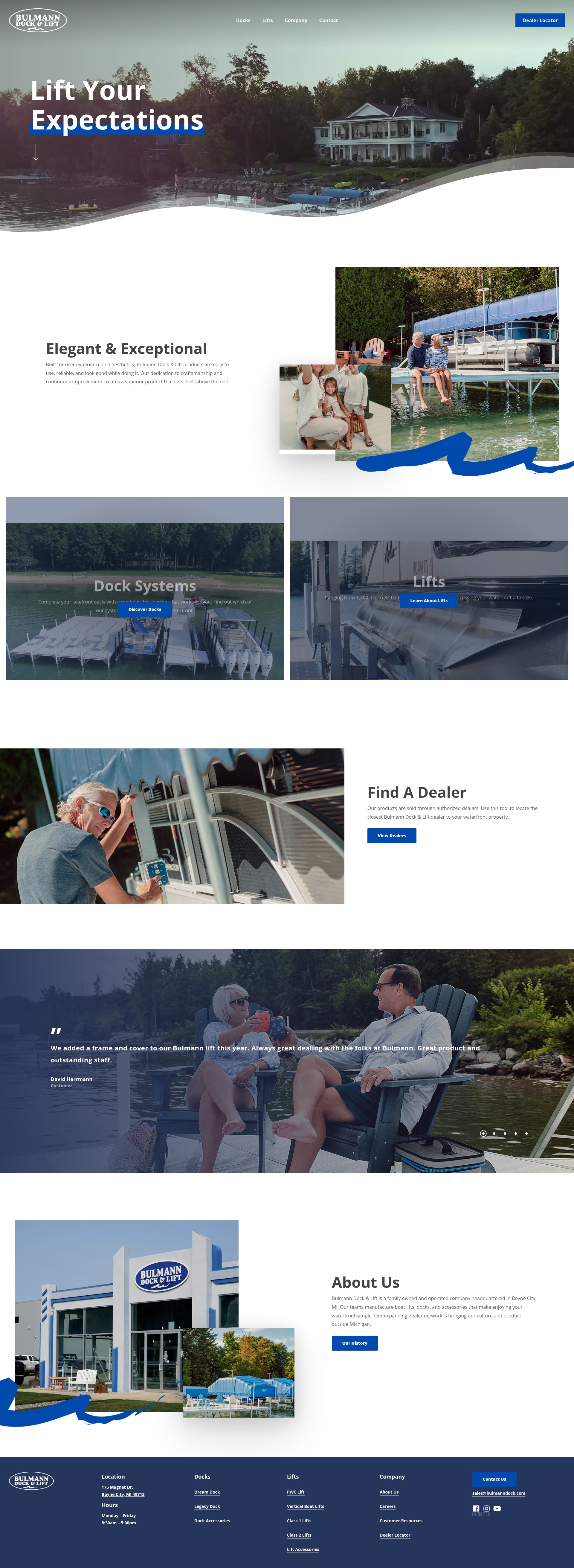 Screenshot of bulmanndock.com