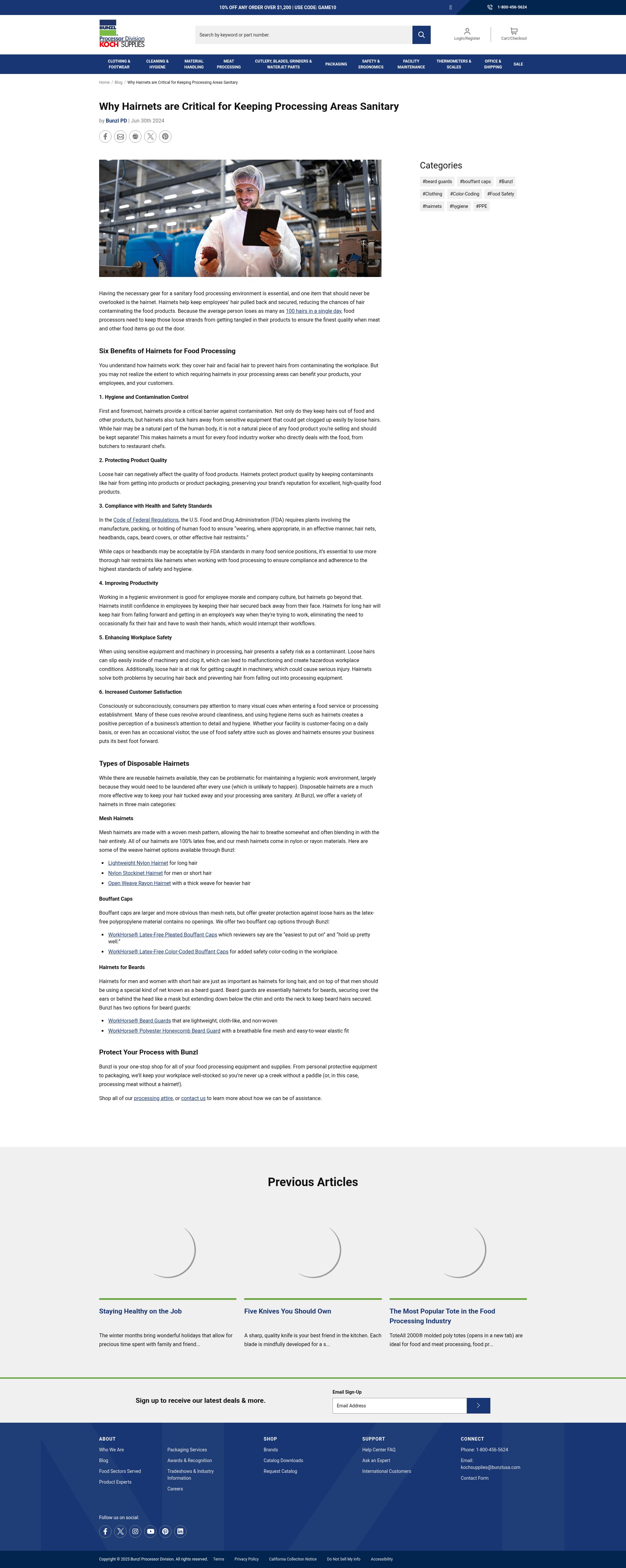Screenshot of bunzlprocessor.com