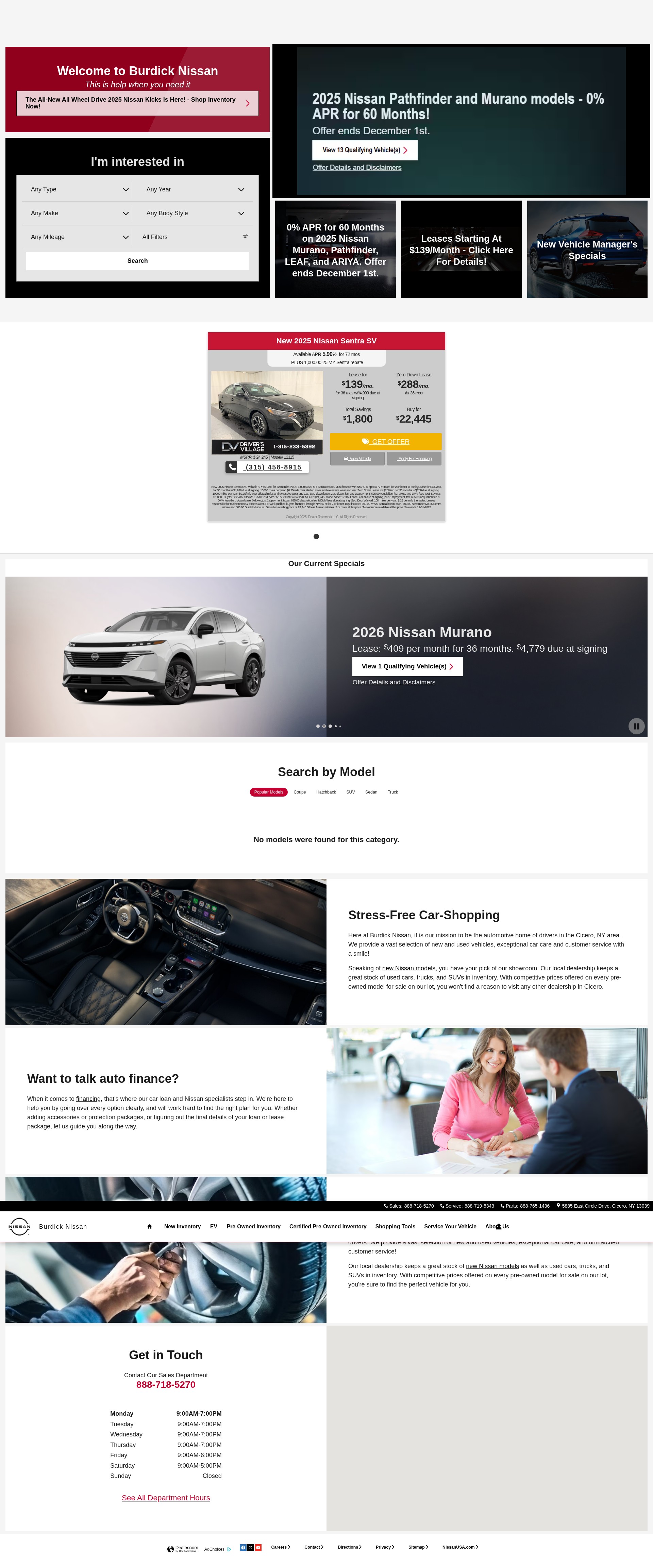 Screenshot of burdicknissan.com