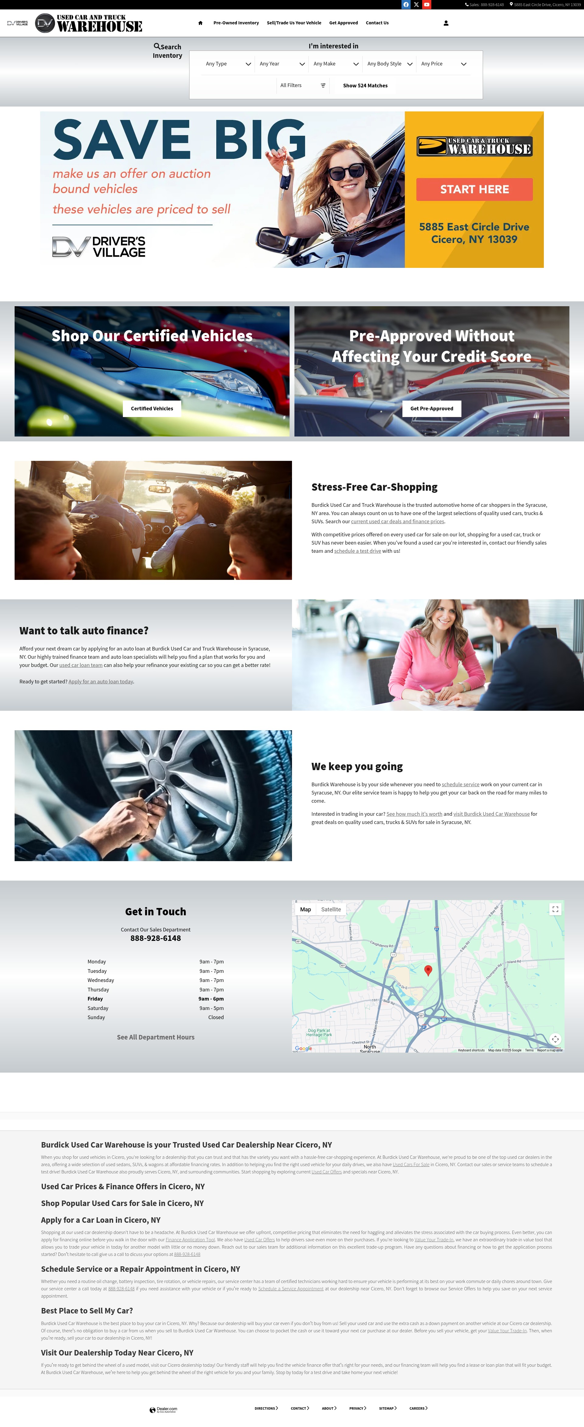 Screenshot of burdickused.com