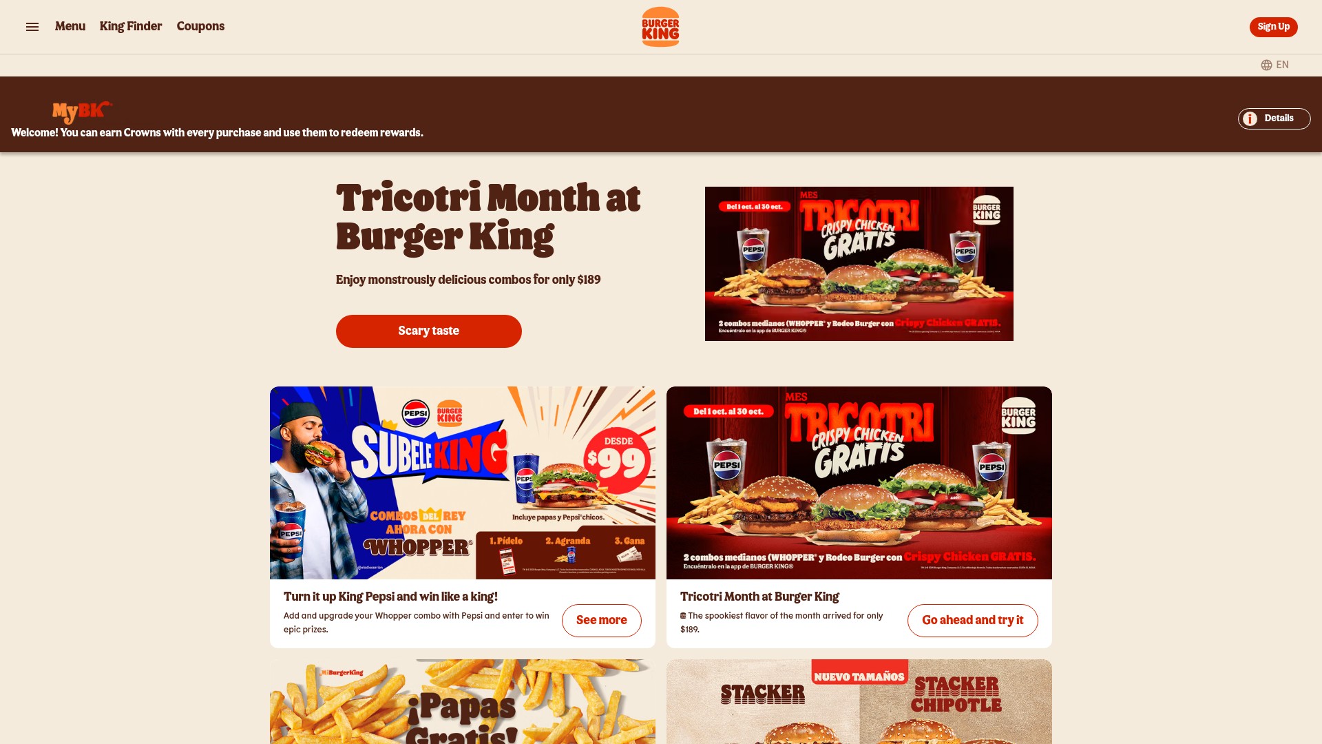 Screenshot of burgerking.com.mx