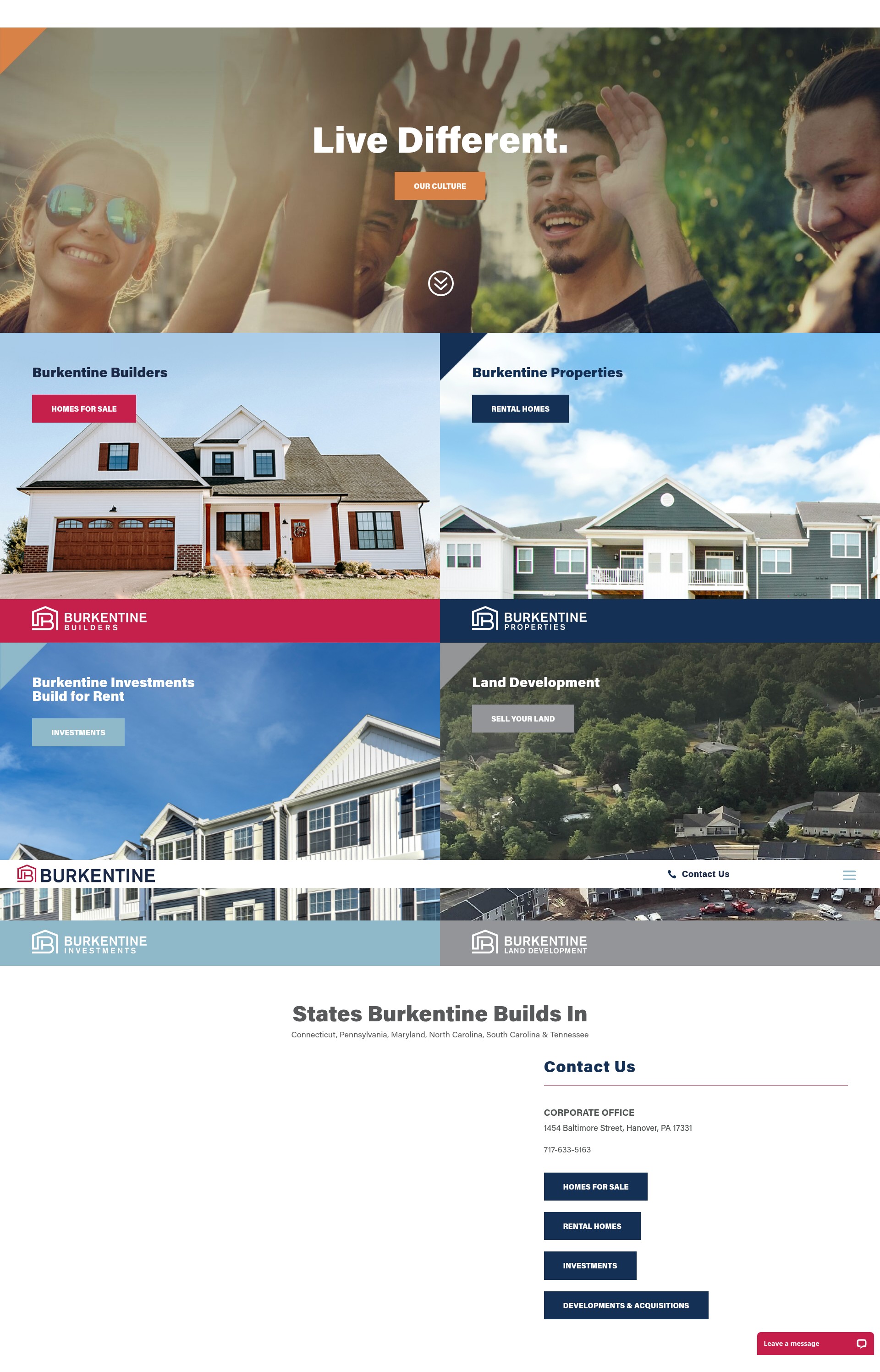 Screenshot of burkentine.com