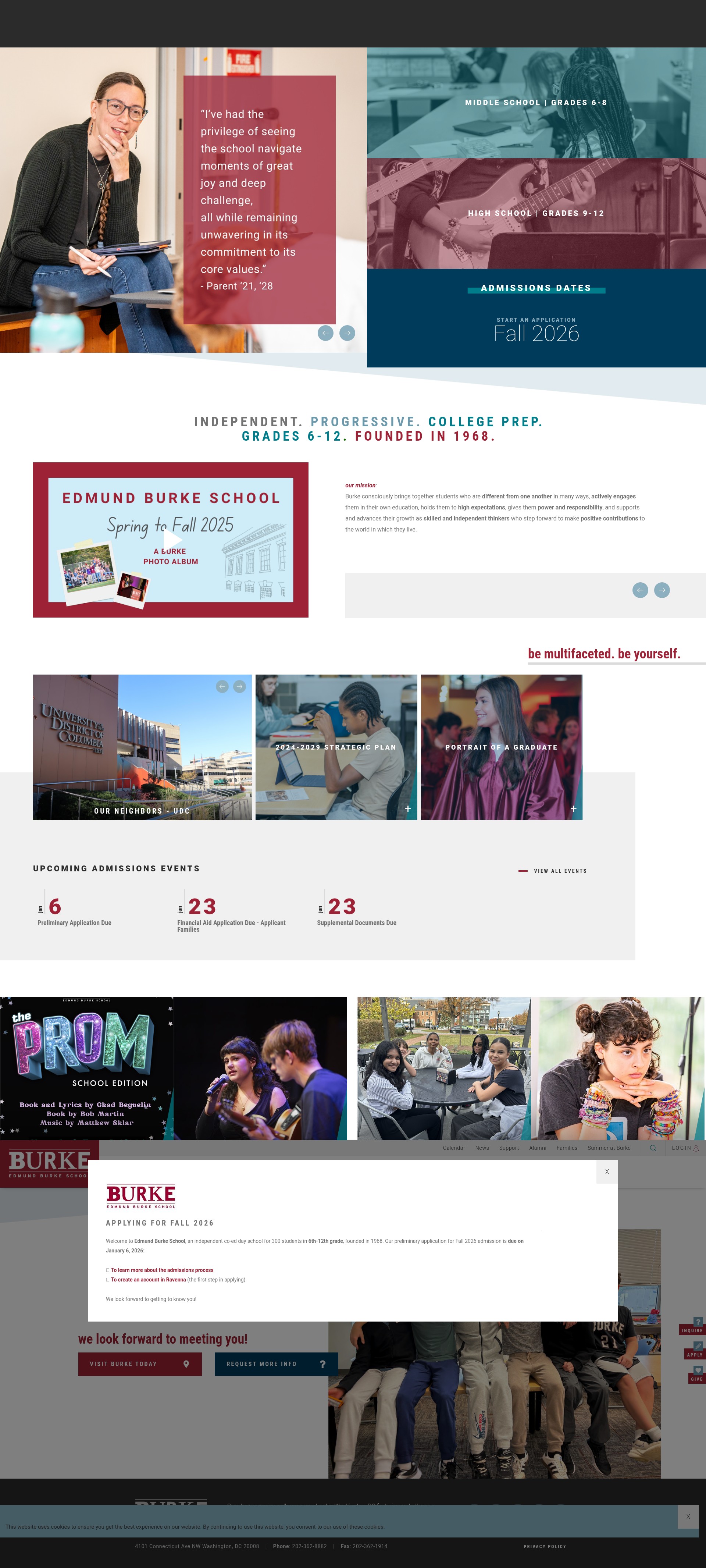 Screenshot of burkeschool.org