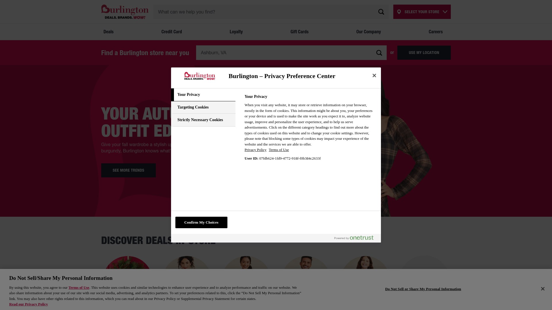 Screenshot of burlington.com