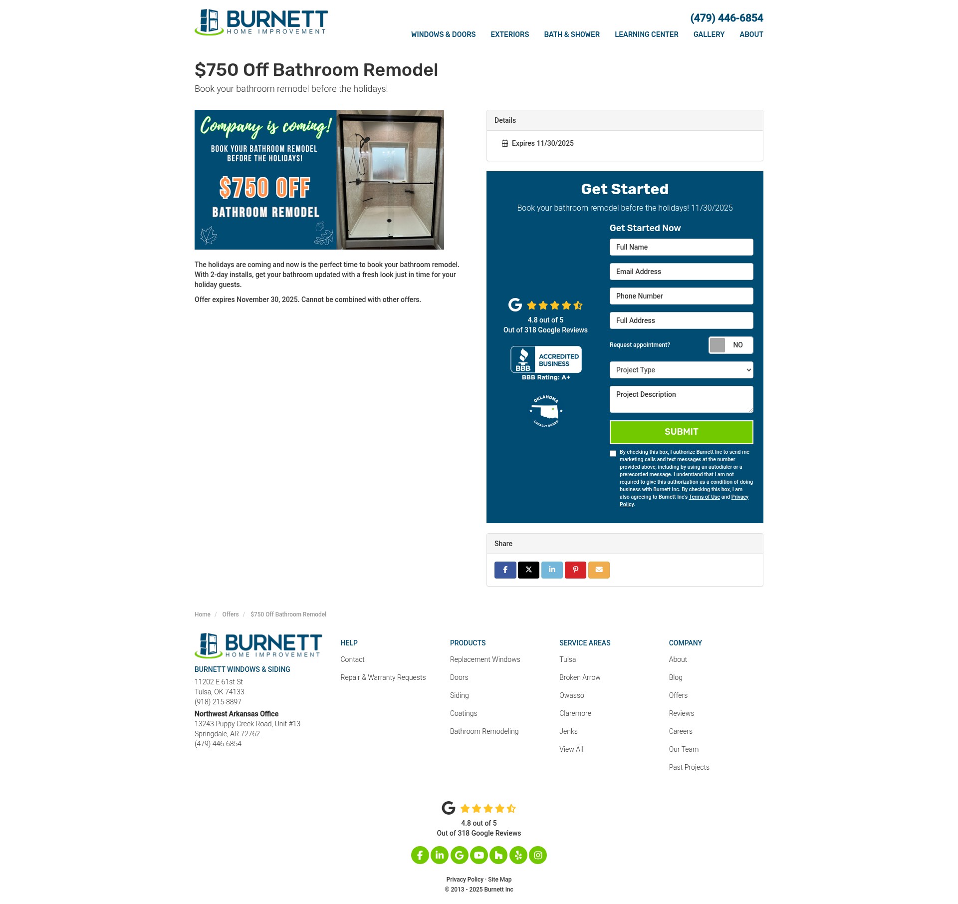 Screenshot of burnettinc.com
