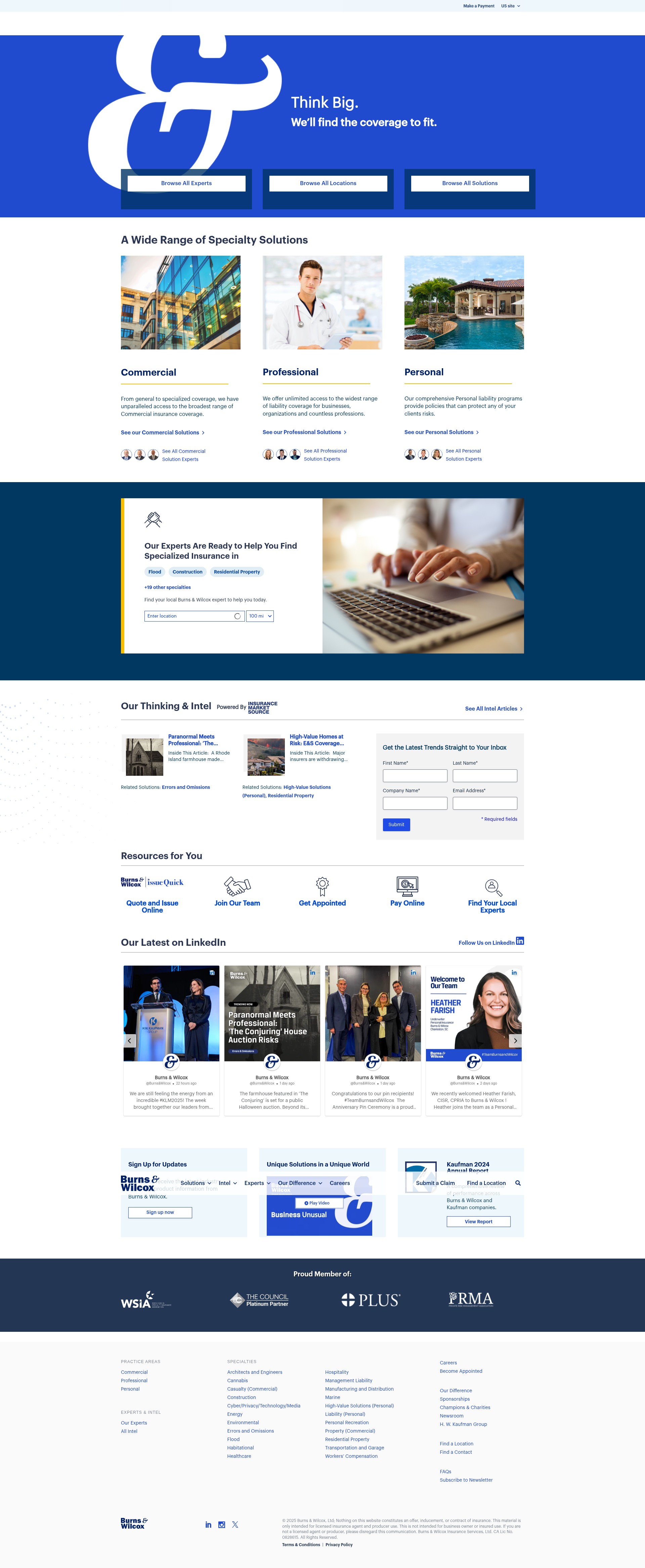 Screenshot of burnsandwilcox.com