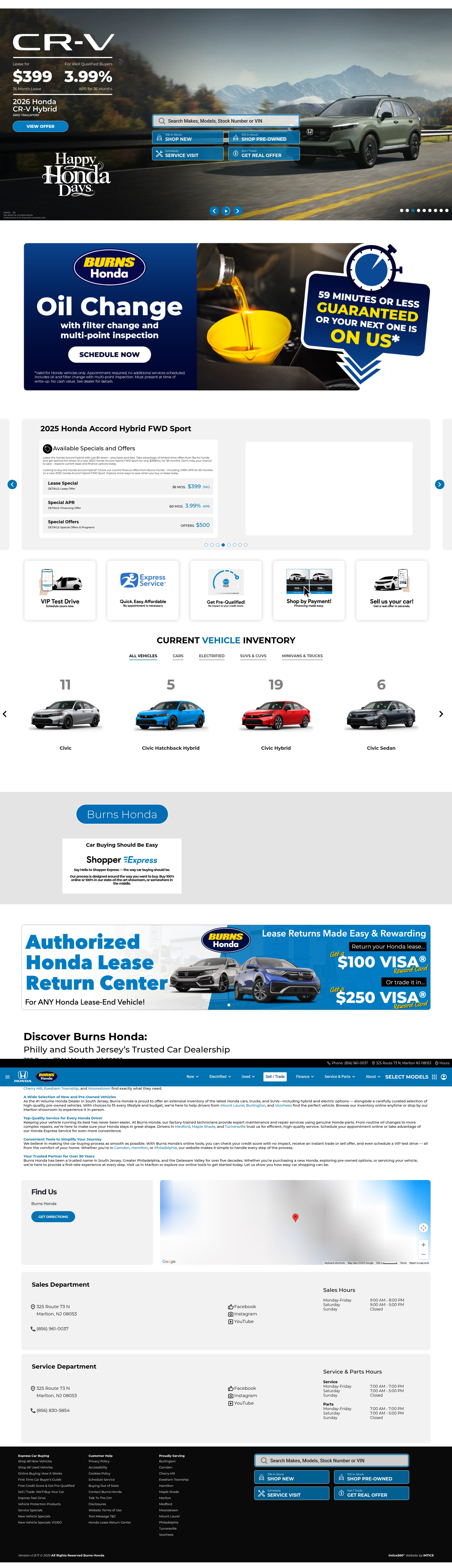 Screenshot of burnshonda.com