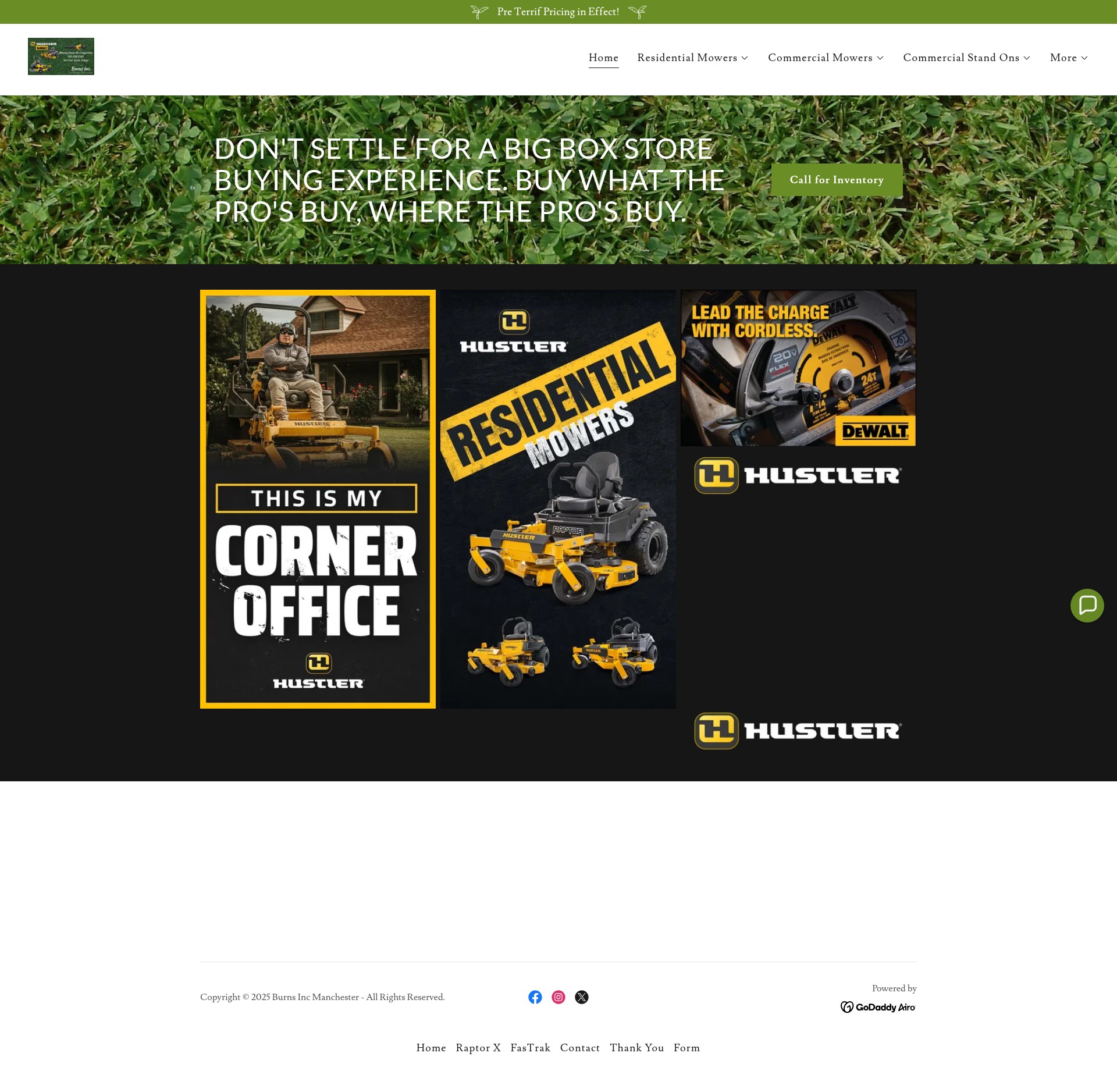 Screenshot of burnsincmanchester.com