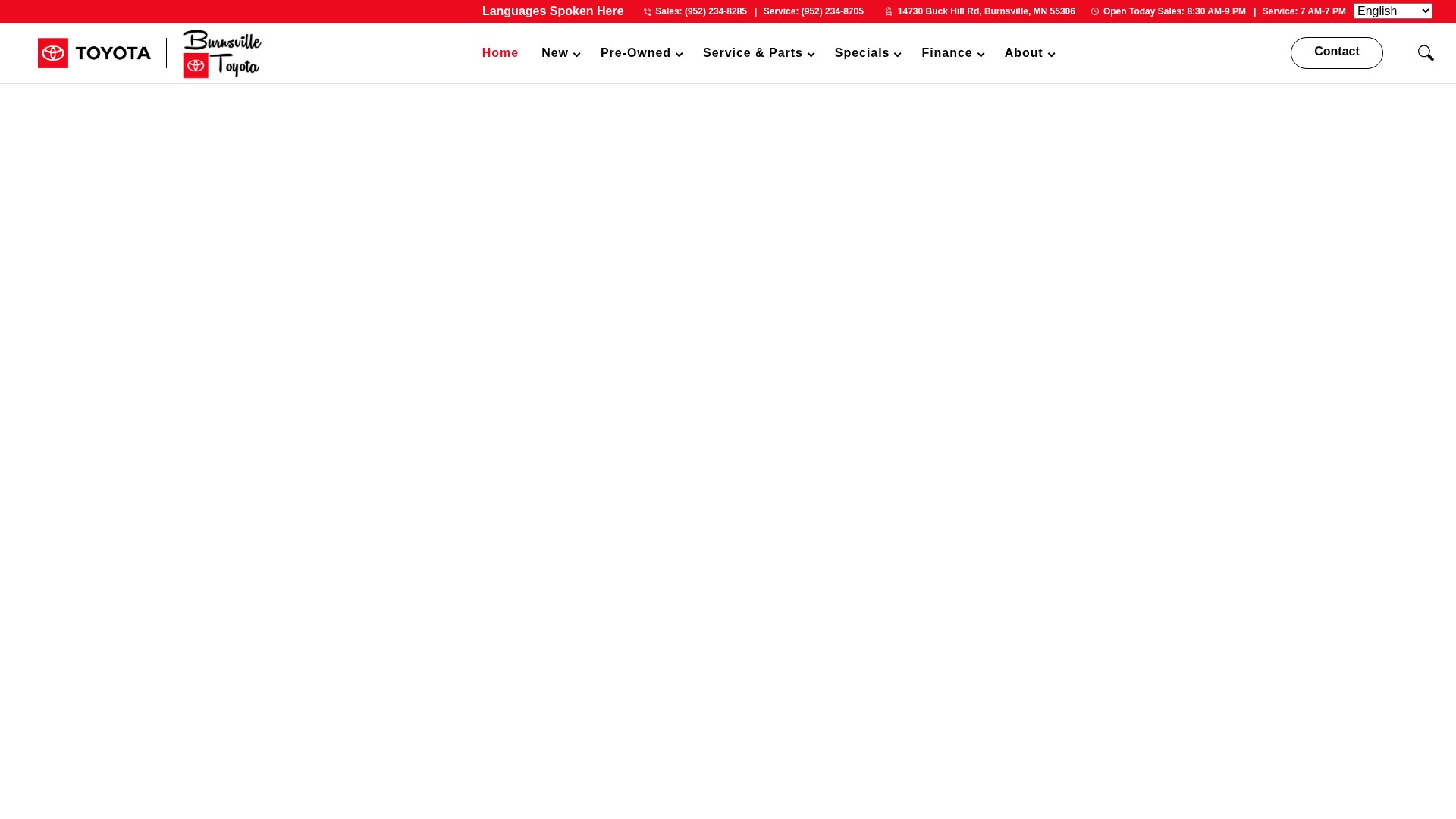 Screenshot of burnsvilletoyota.com