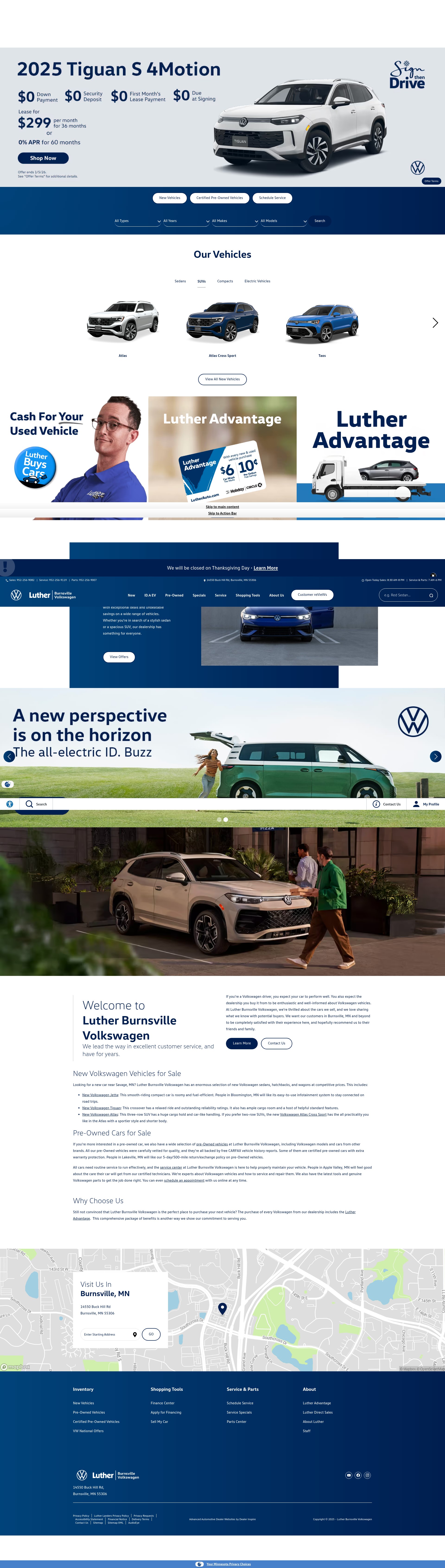 Screenshot of burnsvillevw.com