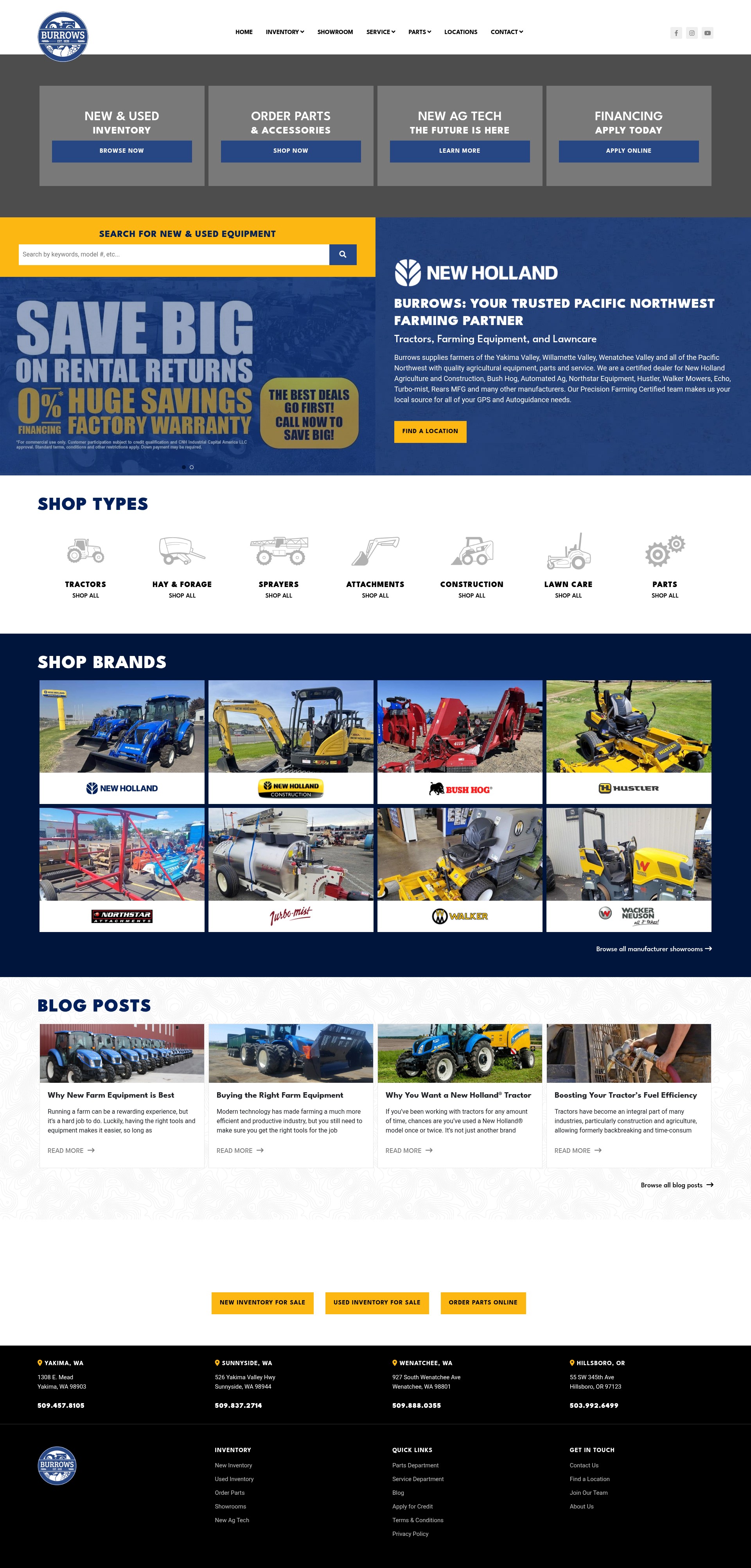 Screenshot of burrowstractor.com