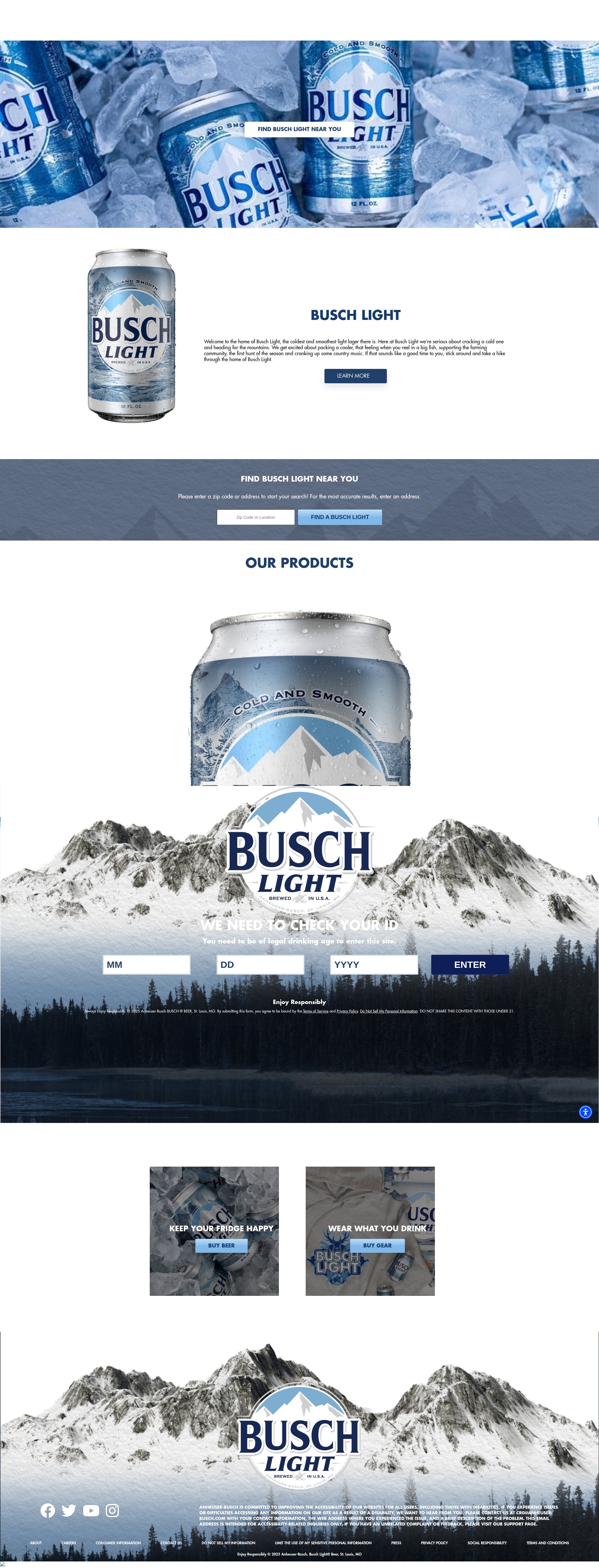 Screenshot of busch.com