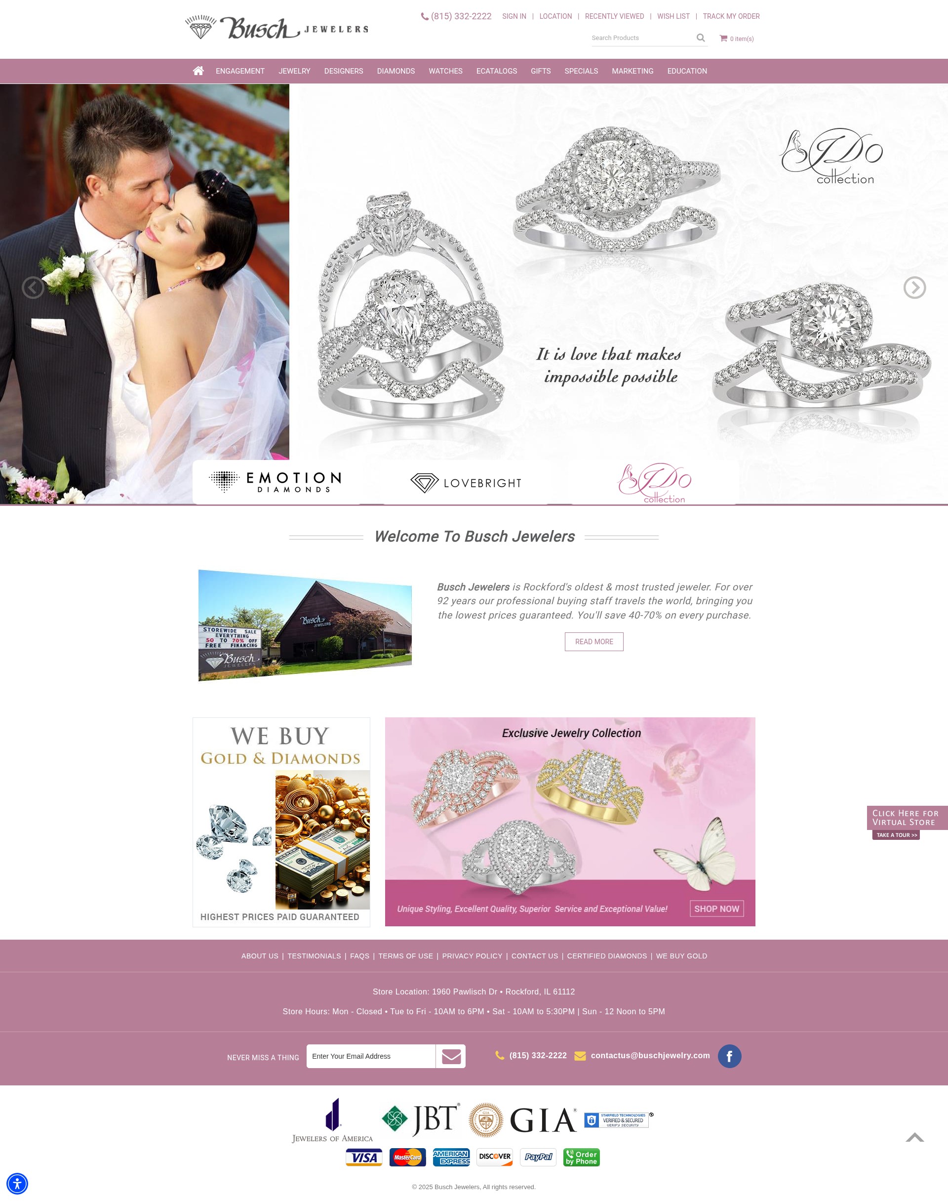 Screenshot of buschjewelry.com