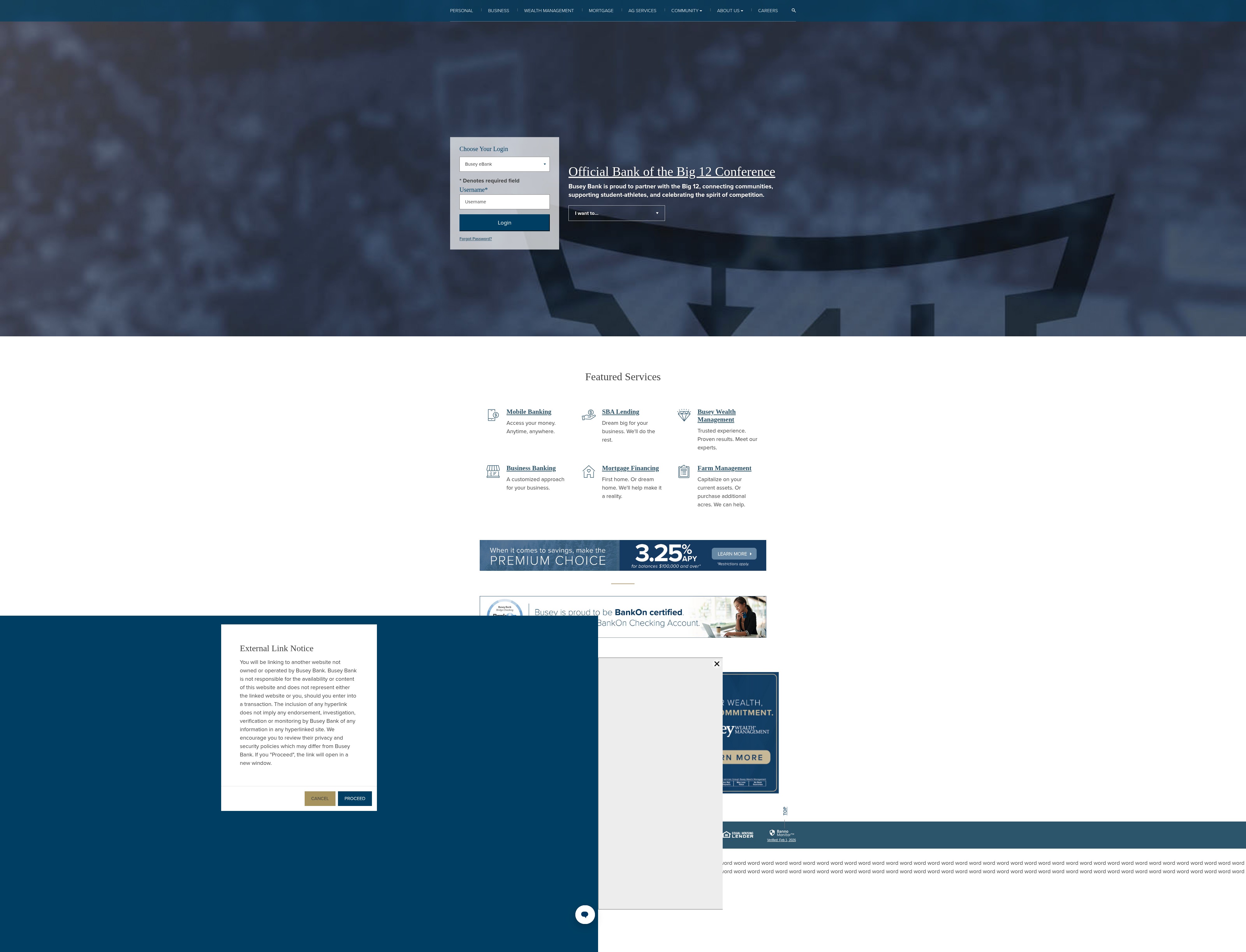 Screenshot of busey.com