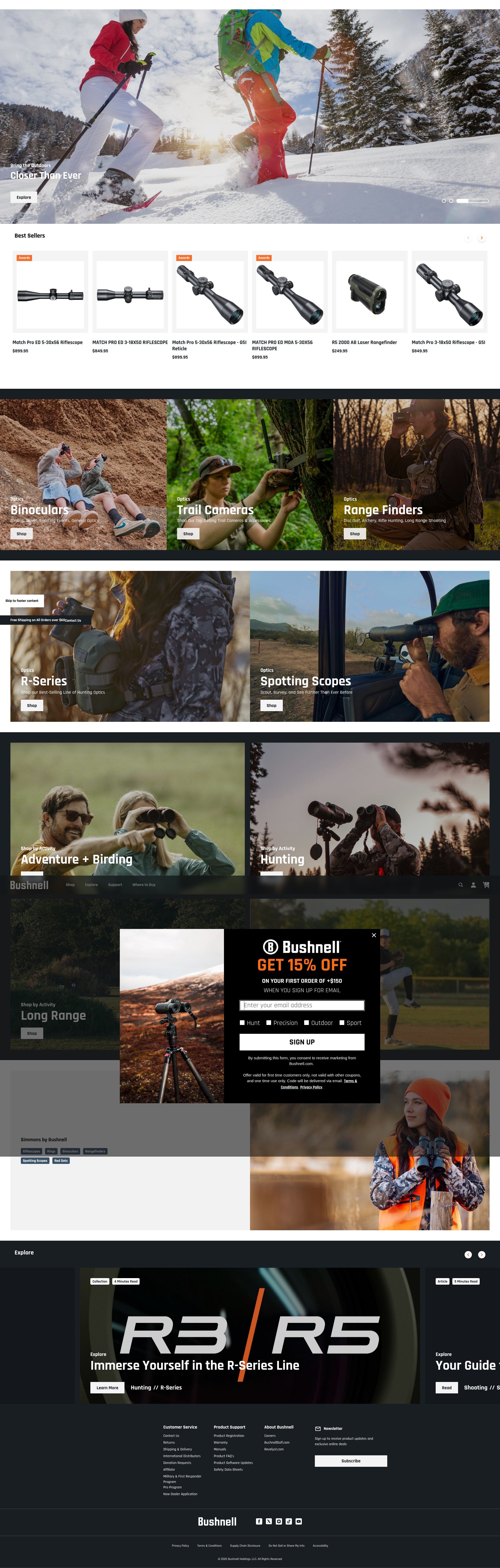 Screenshot of bushnell.com