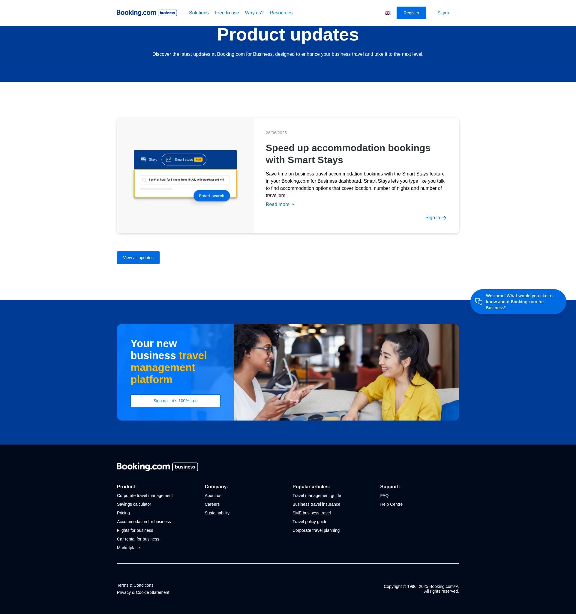 Screenshot of business.booking.com