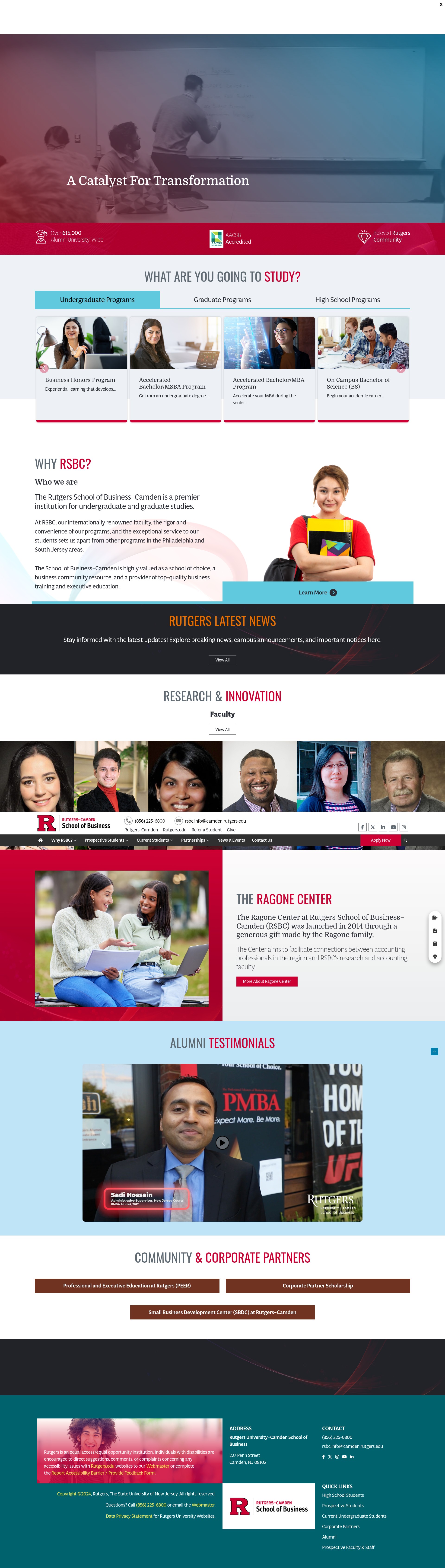 Screenshot of business.camden.rutgers.edu