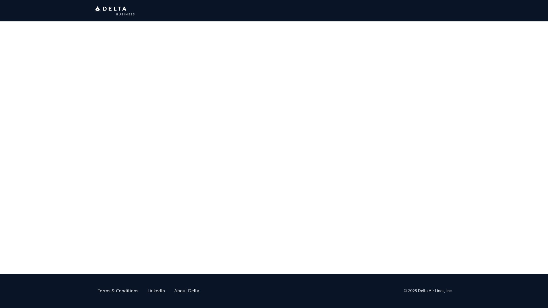 Screenshot of business.delta.com